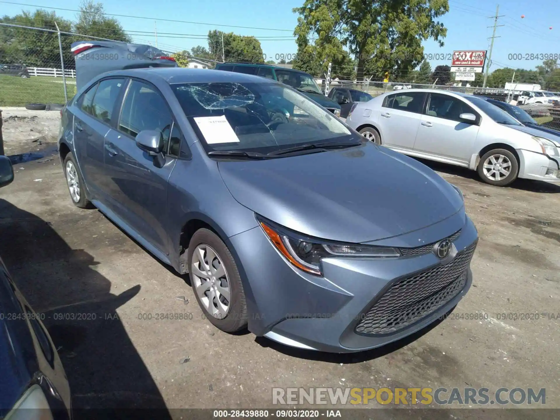 1 Photograph of a damaged car JTDEPRAE9LJ093146 TOYOTA COROLLA 2020