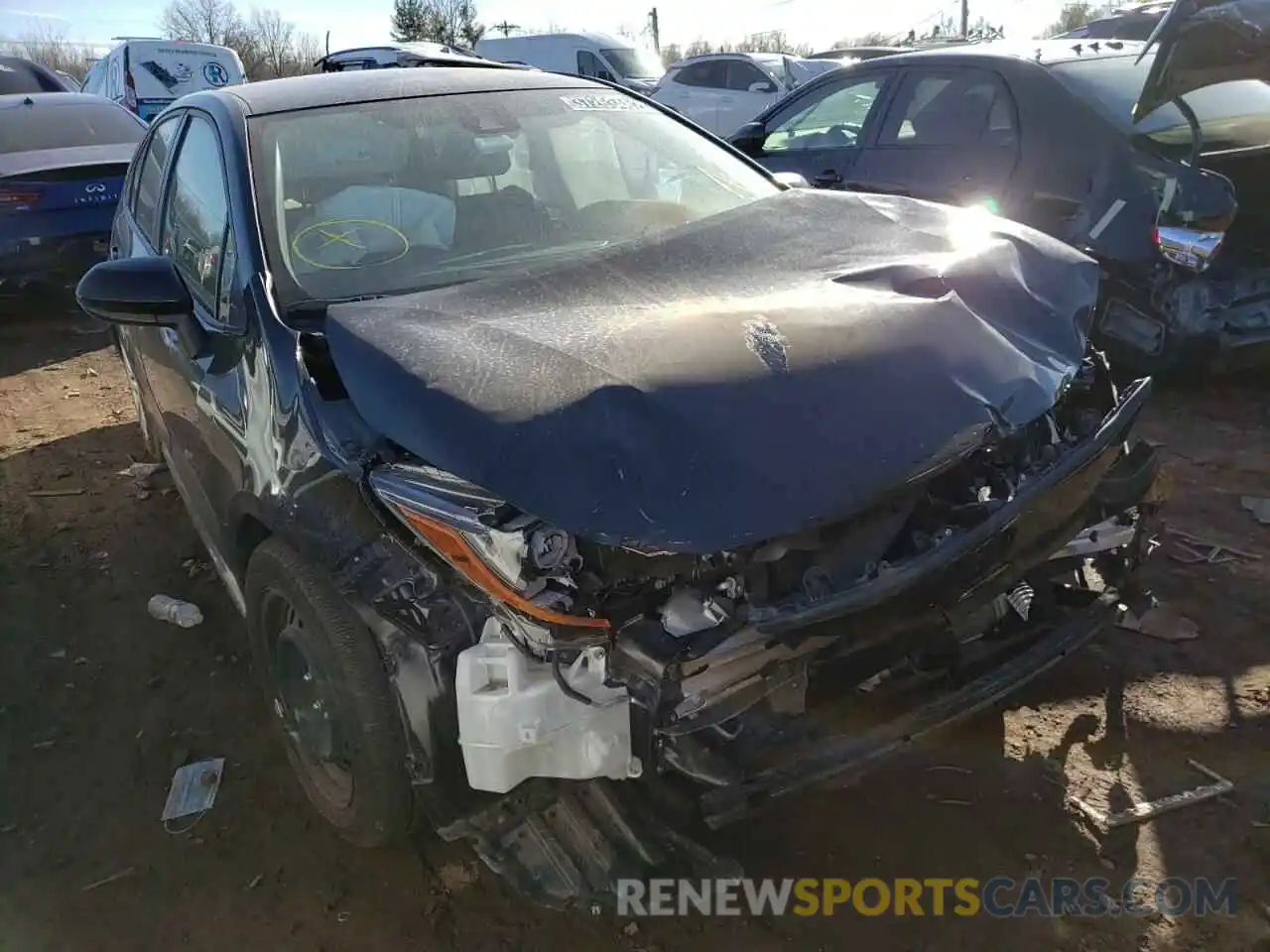 1 Photograph of a damaged car JTDEPRAE9LJ093504 TOYOTA COROLLA 2020