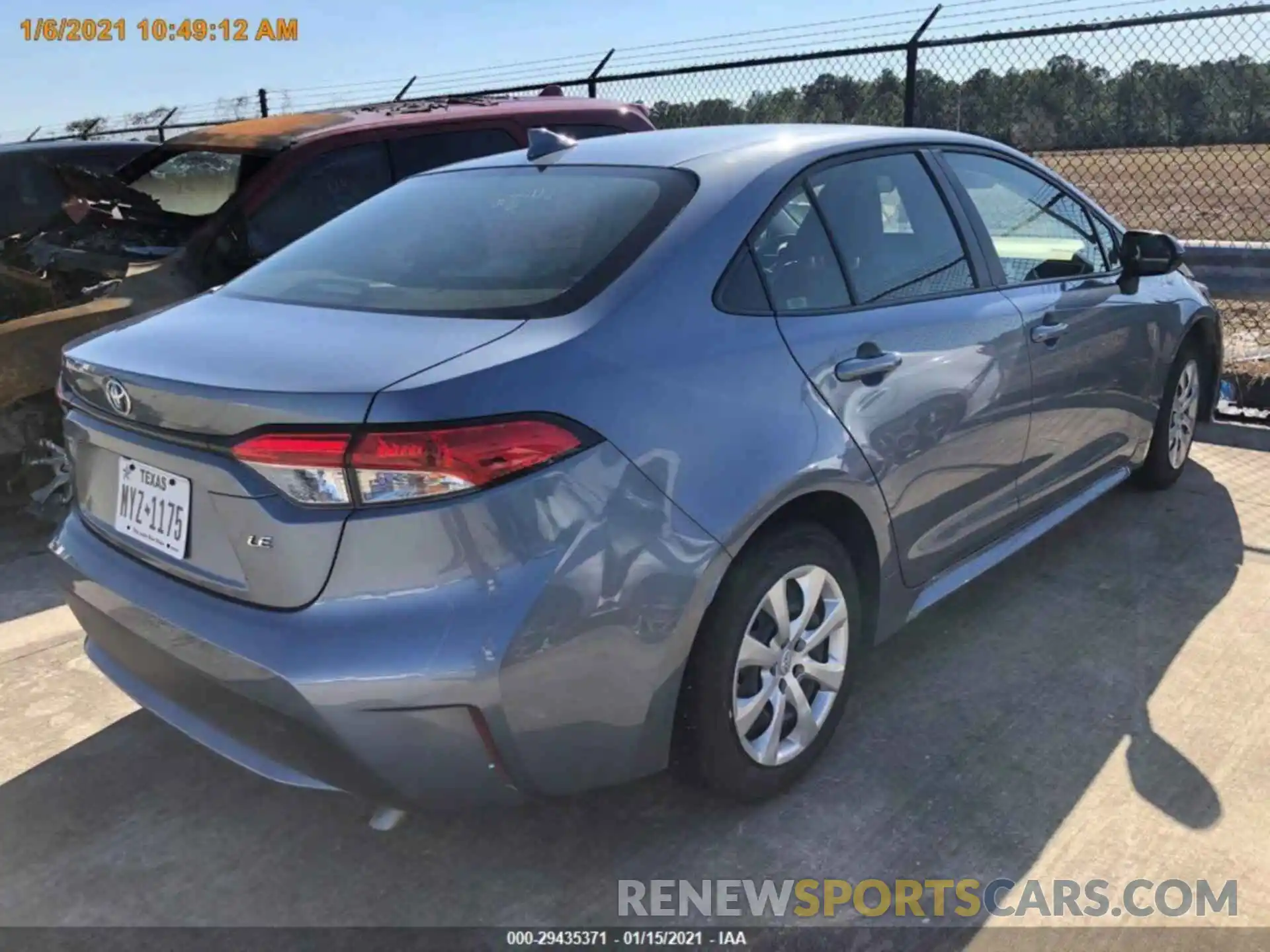 4 Photograph of a damaged car JTDEPRAE9LJ094894 TOYOTA COROLLA 2020