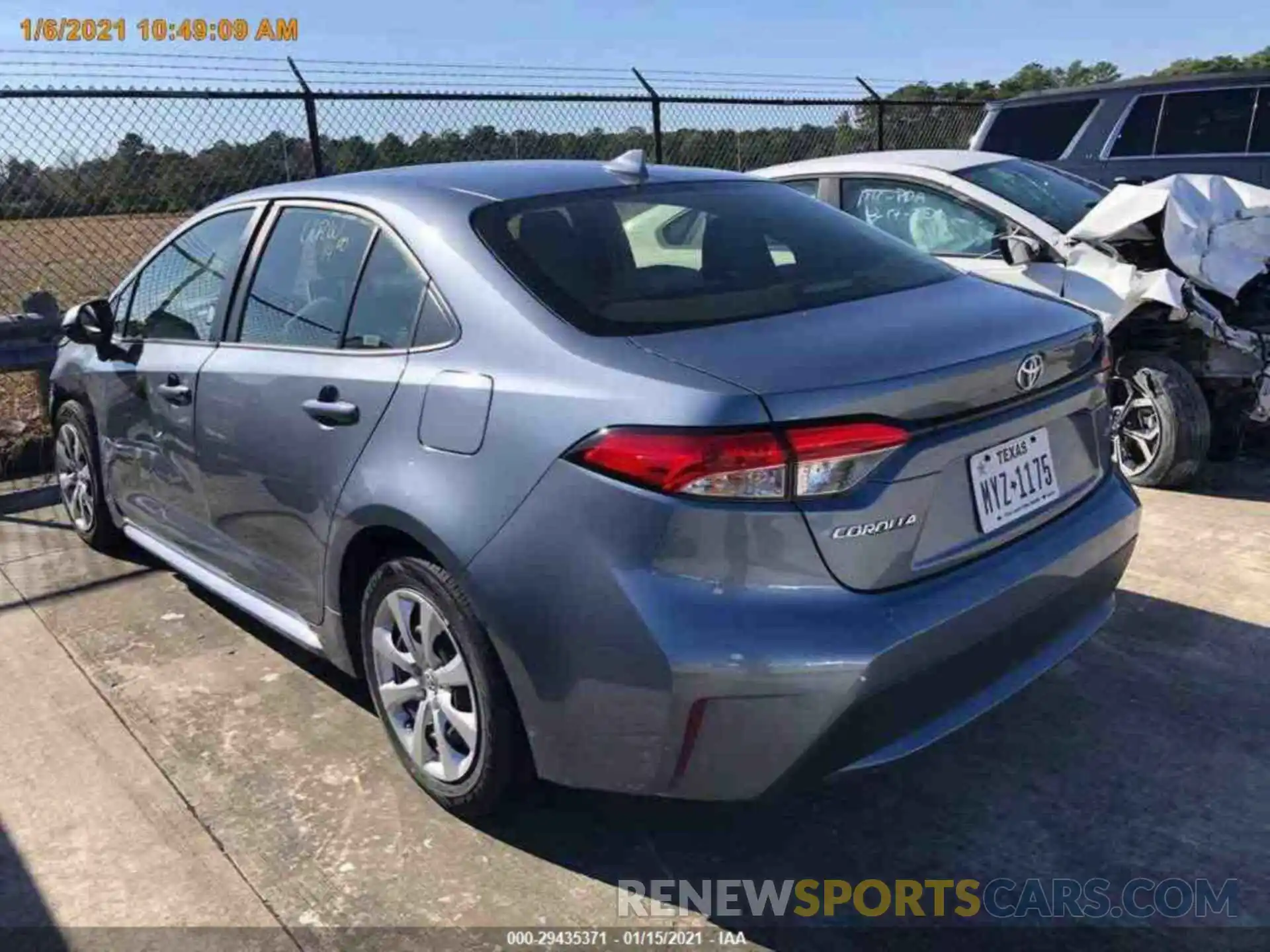 8 Photograph of a damaged car JTDEPRAE9LJ094894 TOYOTA COROLLA 2020