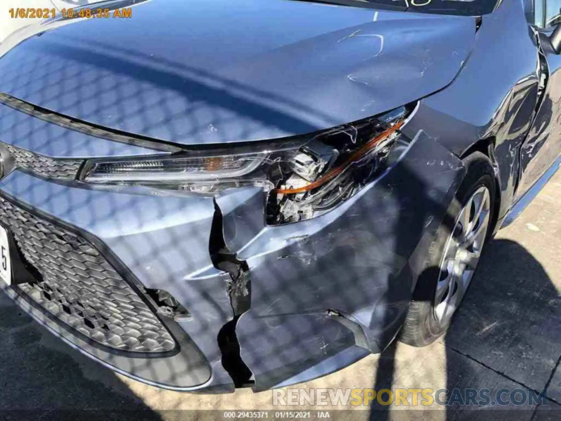 9 Photograph of a damaged car JTDEPRAE9LJ094894 TOYOTA COROLLA 2020