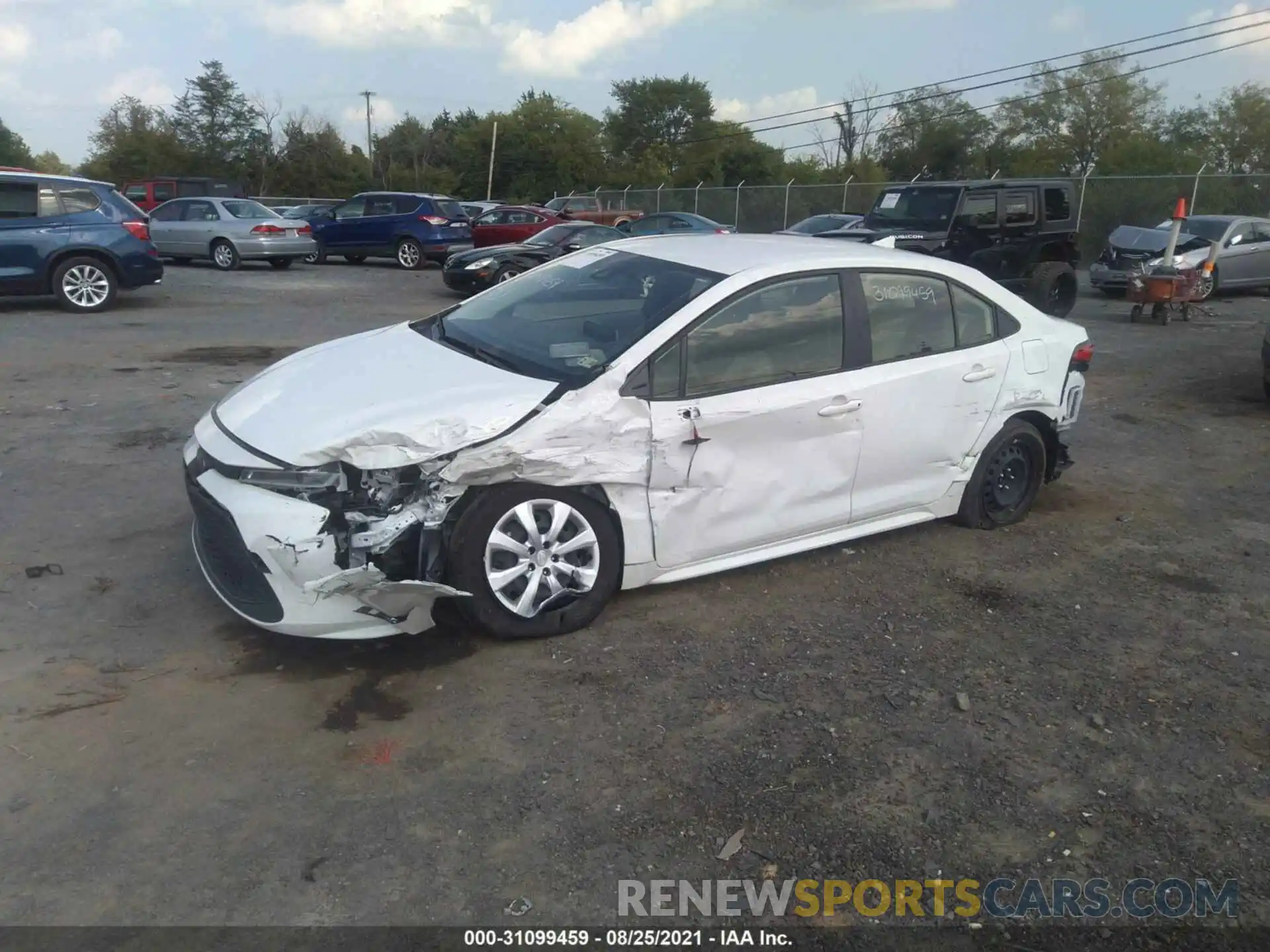 2 Photograph of a damaged car JTDEPRAE9LJ095236 TOYOTA COROLLA 2020