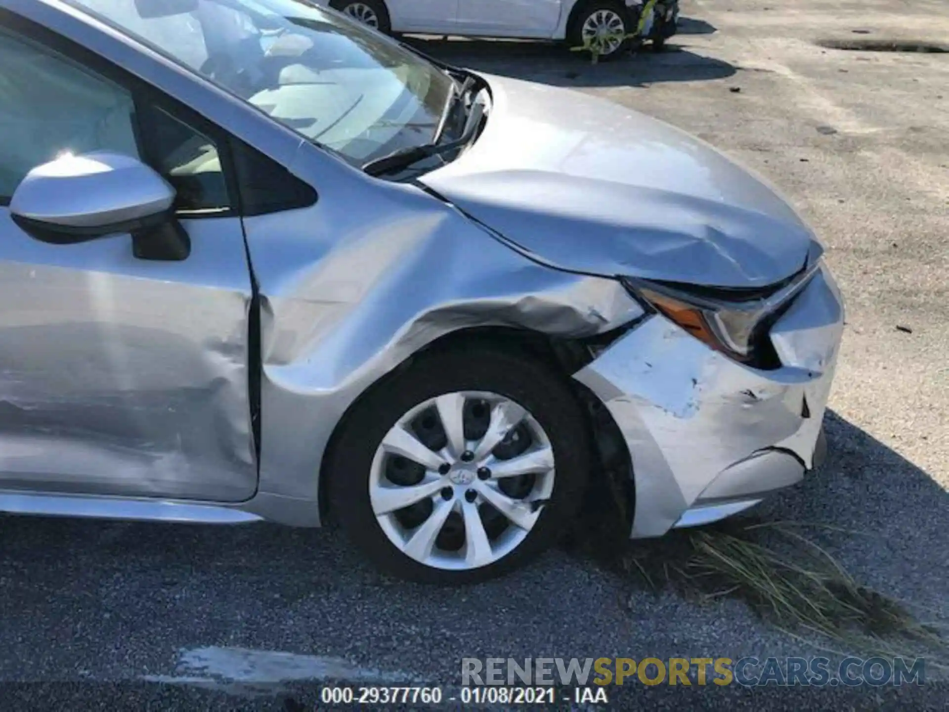 1 Photograph of a damaged car JTDEPRAE9LJ095656 TOYOTA COROLLA 2020