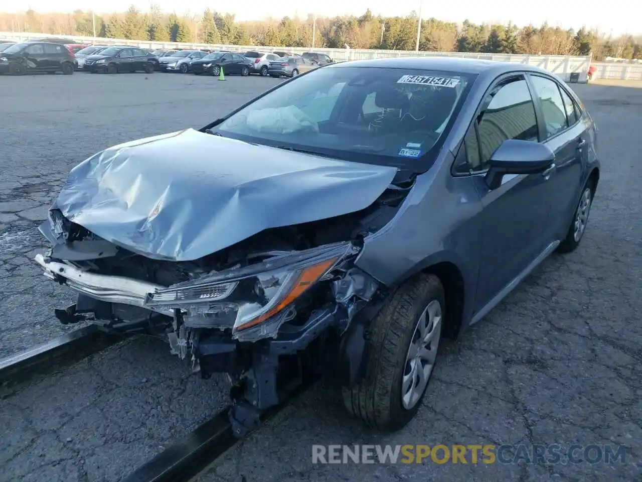 2 Photograph of a damaged car JTDEPRAE9LJ096676 TOYOTA COROLLA 2020