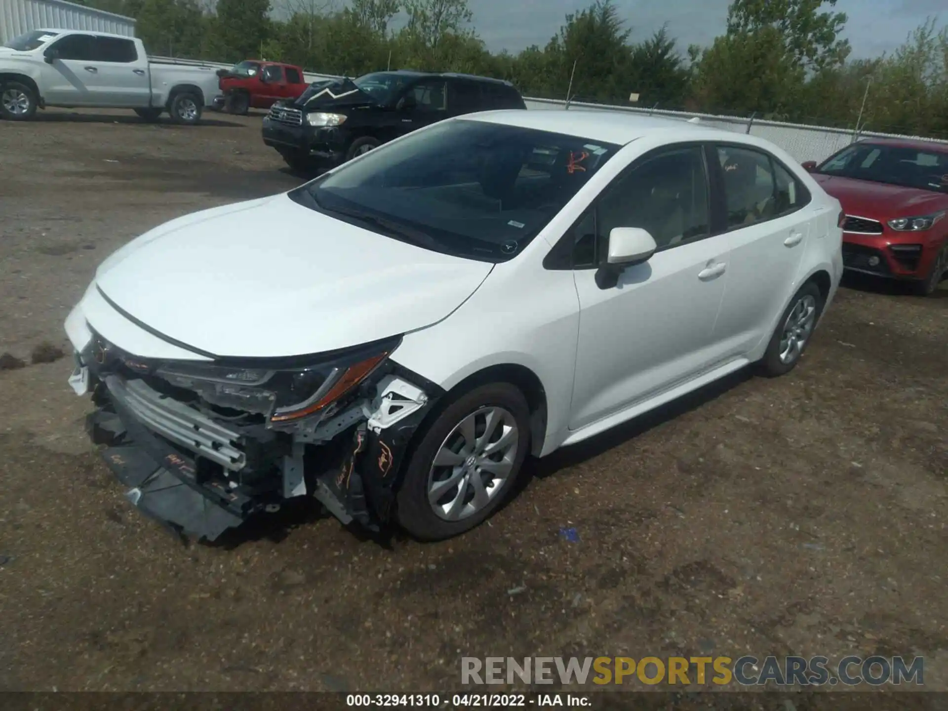 2 Photograph of a damaged car JTDEPRAE9LJ096693 TOYOTA COROLLA 2020