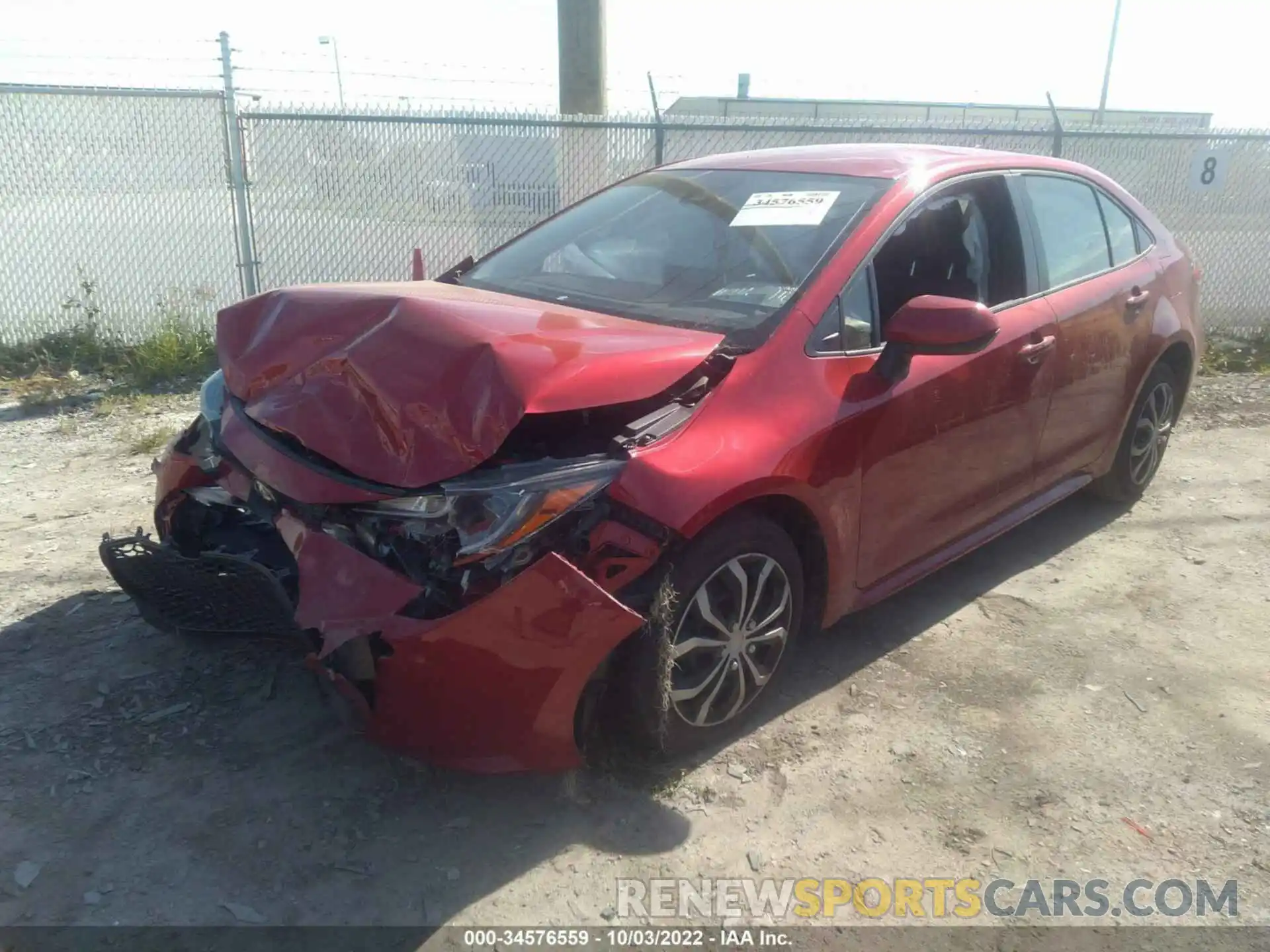 2 Photograph of a damaged car JTDEPRAE9LJ097813 TOYOTA COROLLA 2020