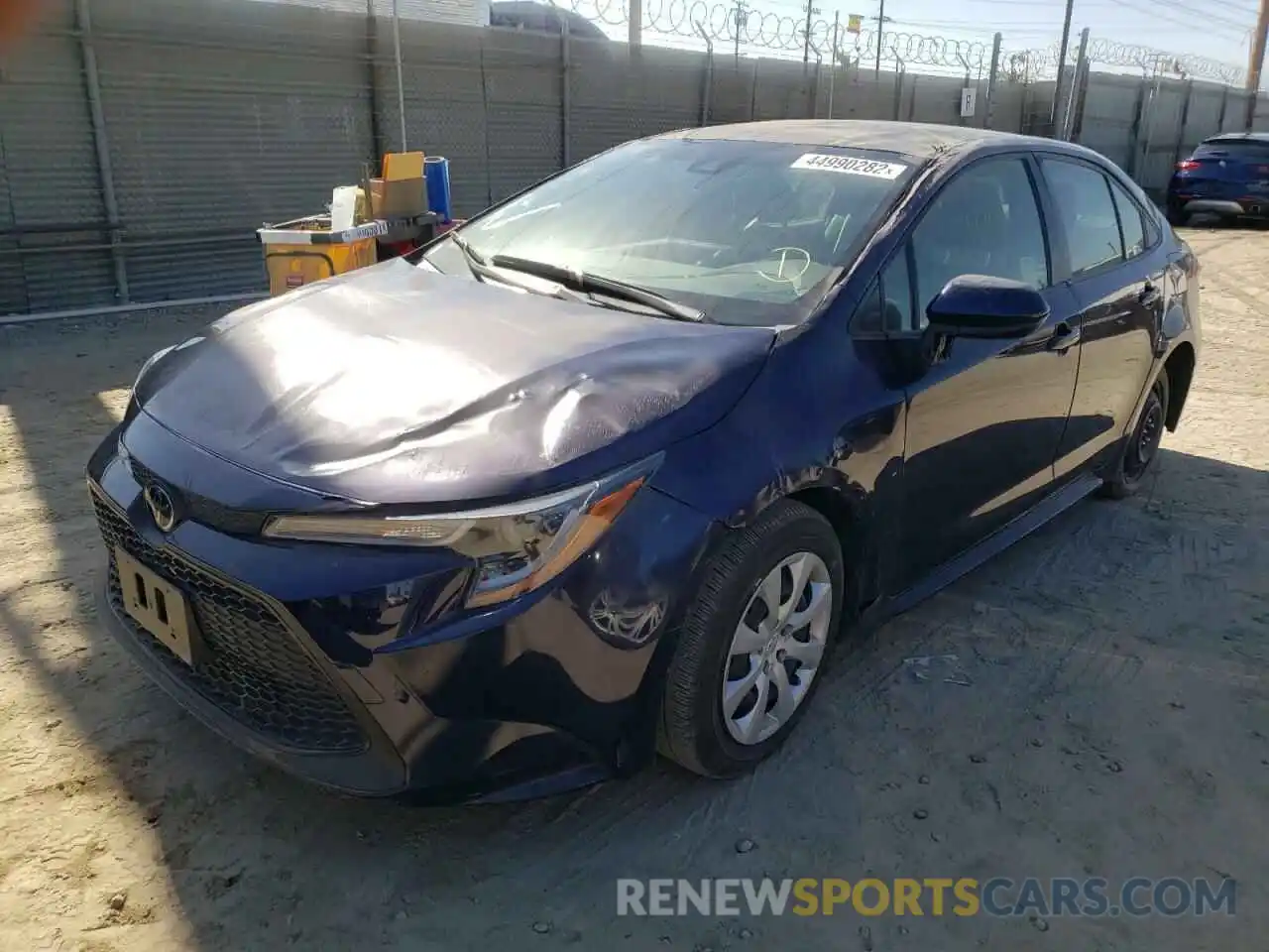 2 Photograph of a damaged car JTDEPRAE9LJ098119 TOYOTA COROLLA 2020