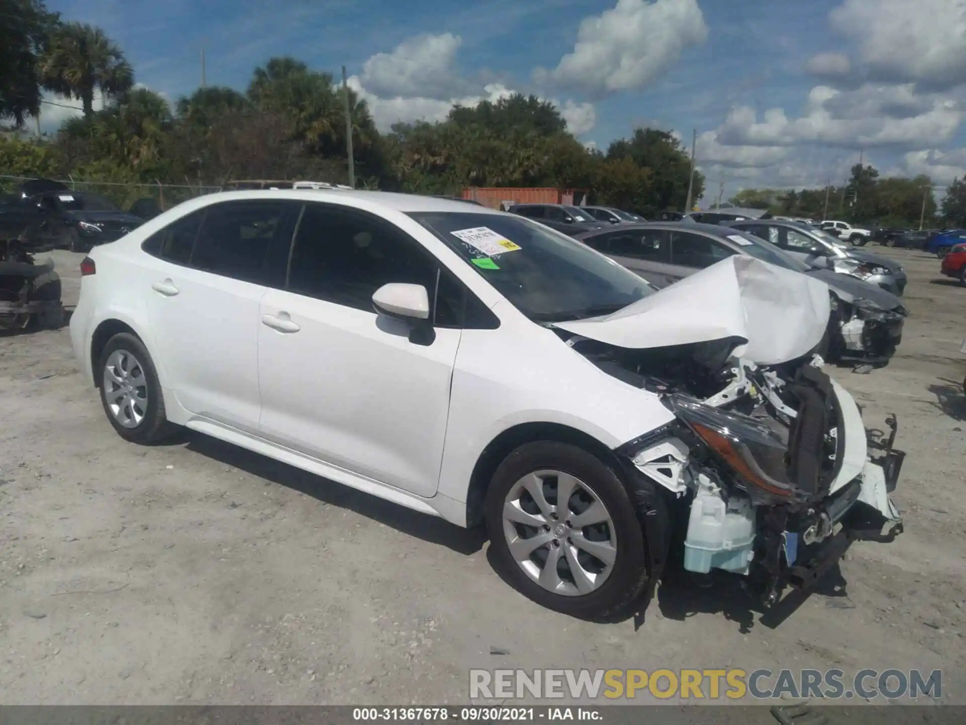 1 Photograph of a damaged car JTDEPRAE9LJ098198 TOYOTA COROLLA 2020