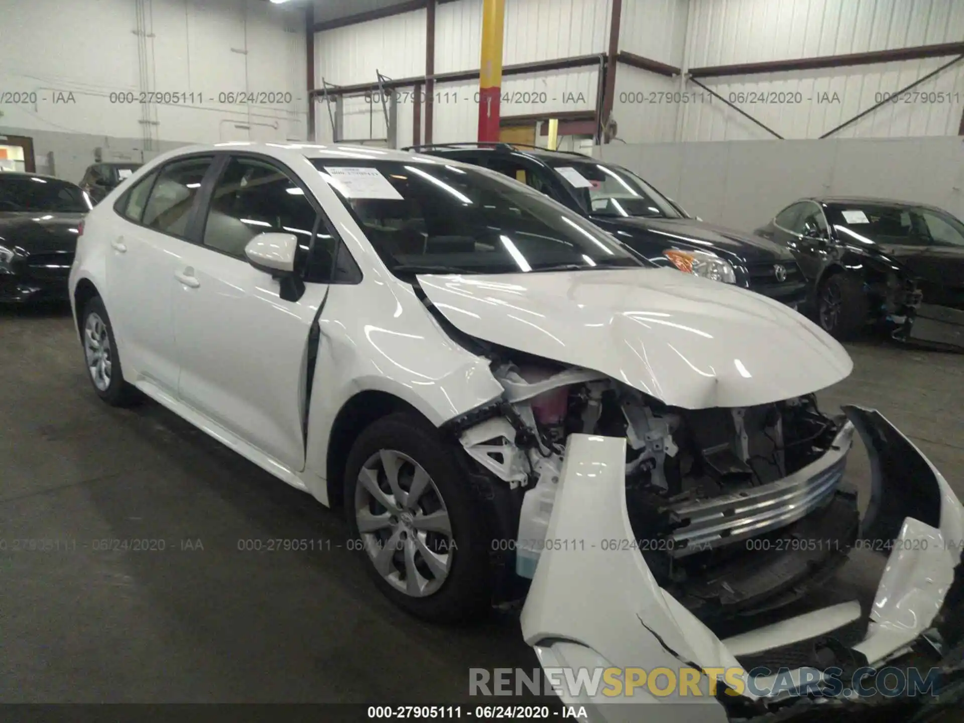 1 Photograph of a damaged car JTDEPRAE9LJ098217 TOYOTA COROLLA 2020