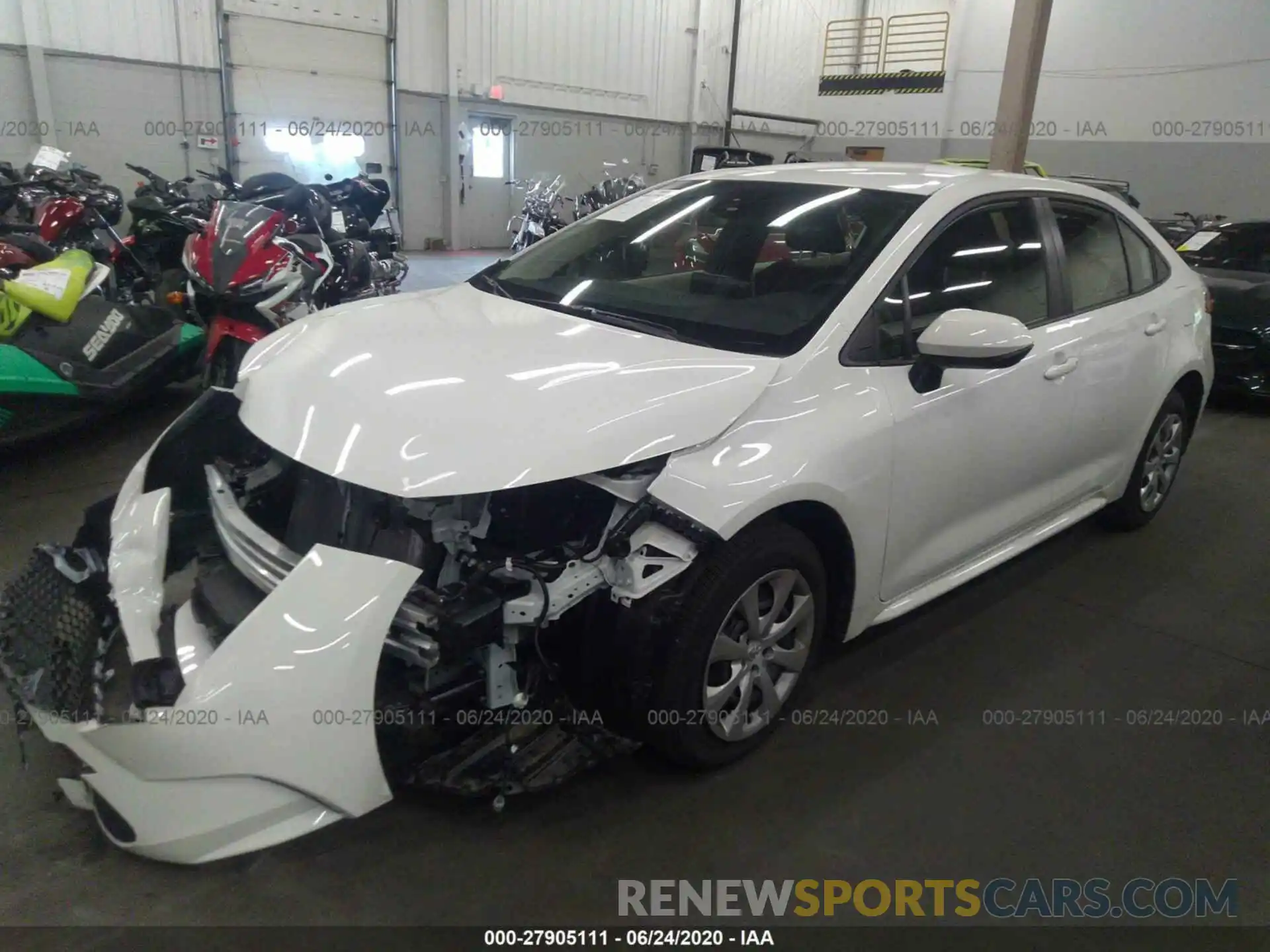 2 Photograph of a damaged car JTDEPRAE9LJ098217 TOYOTA COROLLA 2020