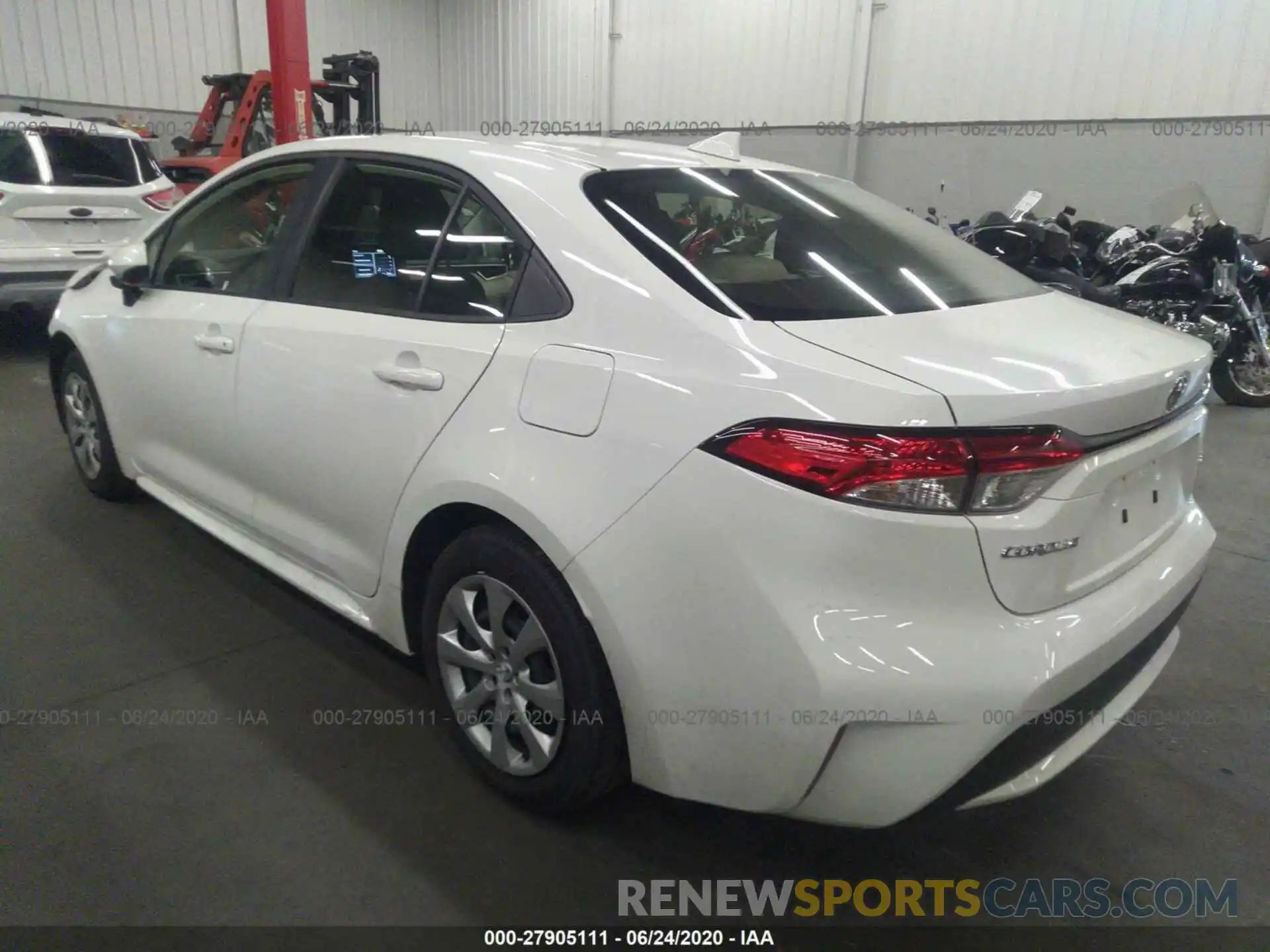 3 Photograph of a damaged car JTDEPRAE9LJ098217 TOYOTA COROLLA 2020