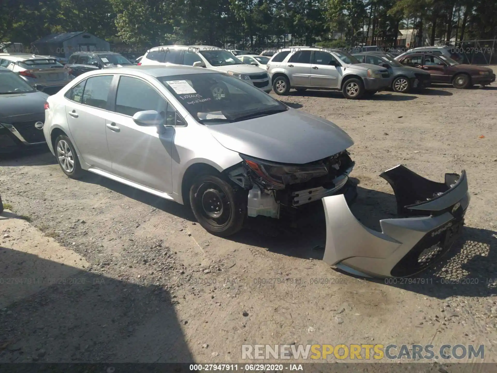 1 Photograph of a damaged car JTDEPRAE9LJ098962 TOYOTA COROLLA 2020