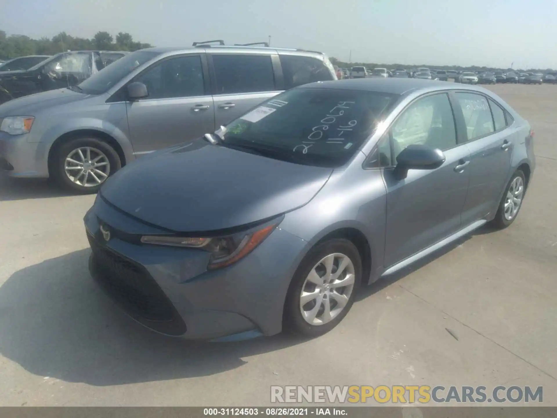 2 Photograph of a damaged car JTDEPRAE9LJ099030 TOYOTA COROLLA 2020