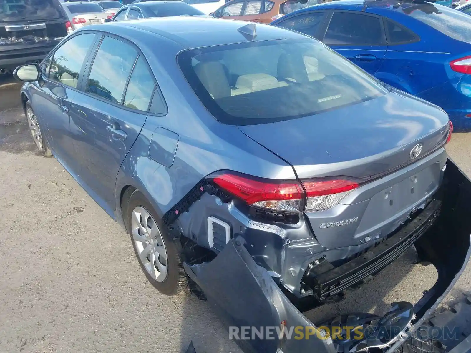 3 Photograph of a damaged car JTDEPRAE9LJ099450 TOYOTA COROLLA 2020