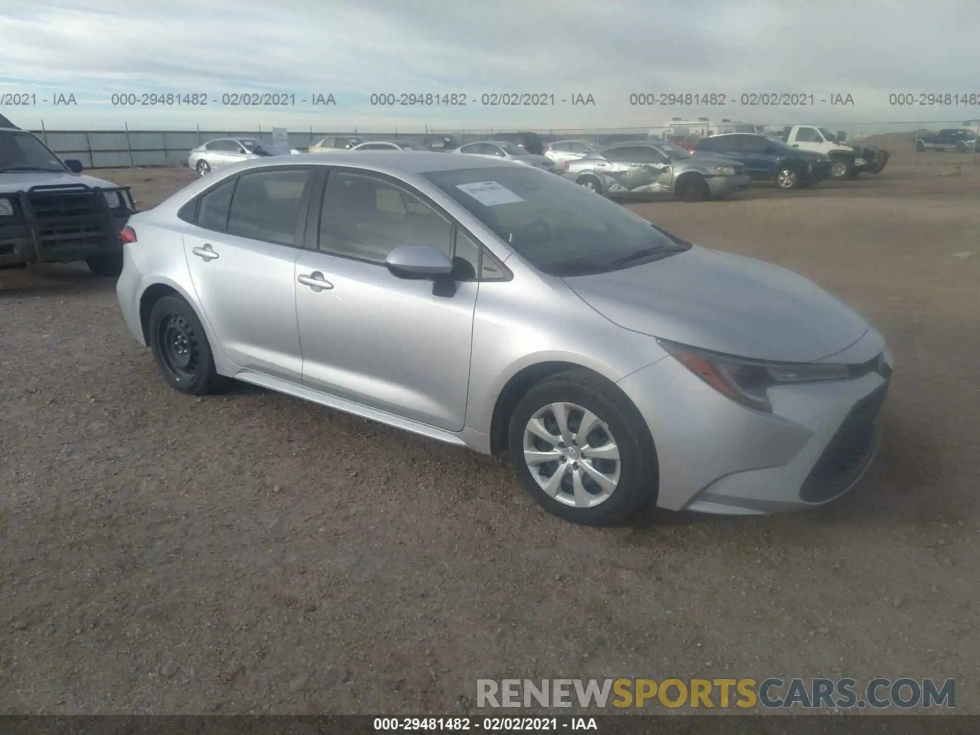 1 Photograph of a damaged car JTDEPRAE9LJ099772 TOYOTA COROLLA 2020