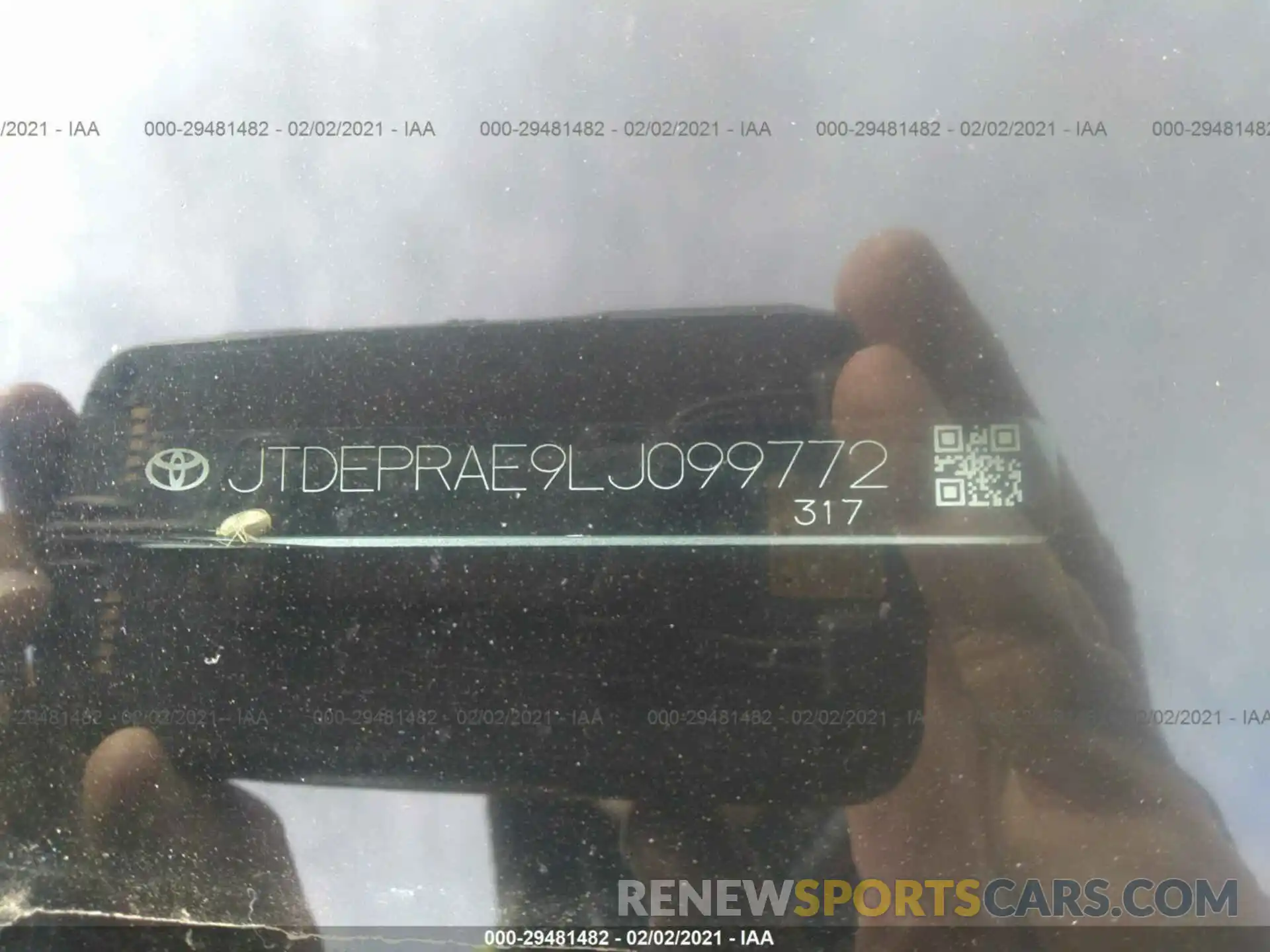 9 Photograph of a damaged car JTDEPRAE9LJ099772 TOYOTA COROLLA 2020