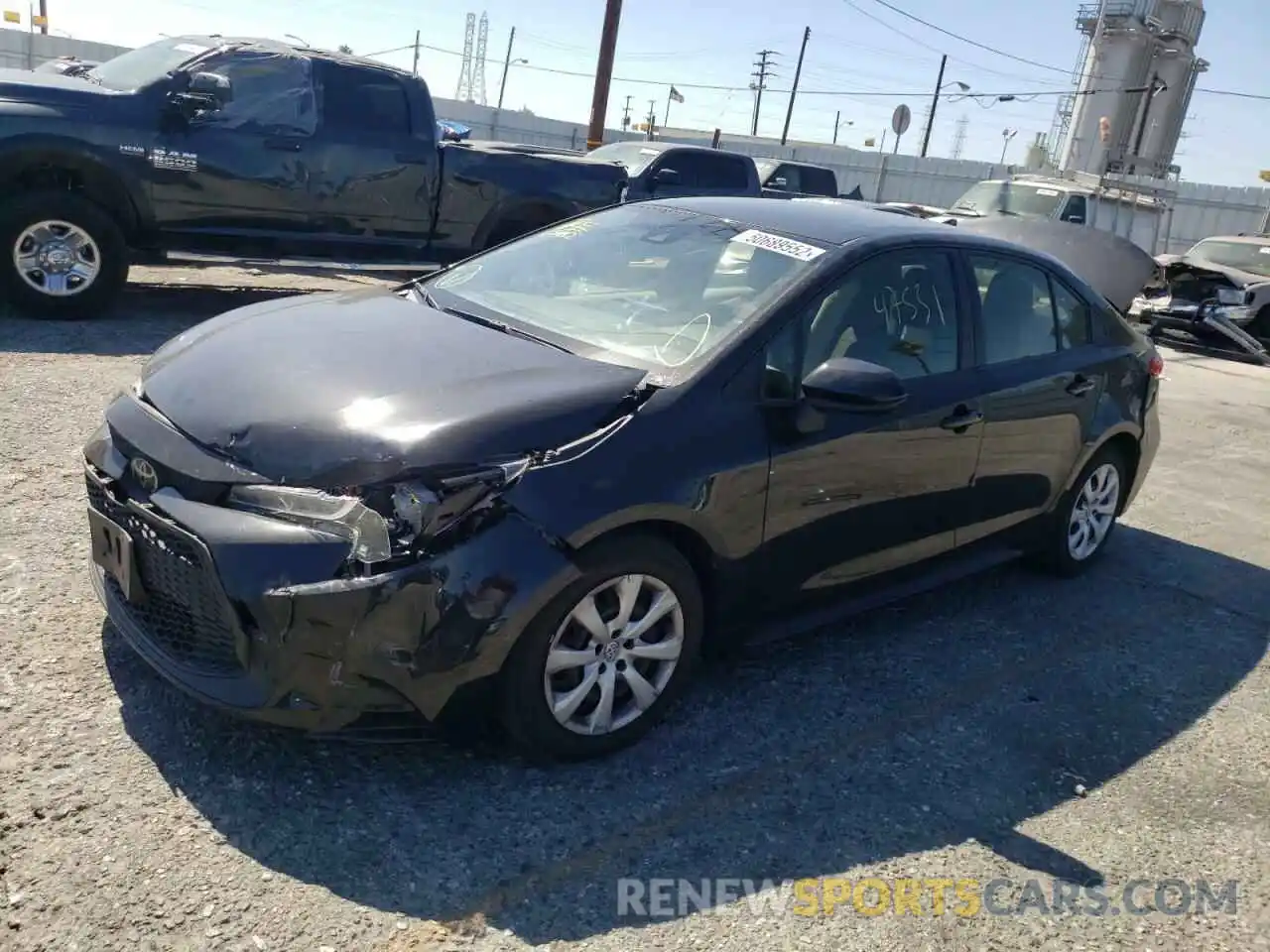 2 Photograph of a damaged car JTDEPRAE9LJ100211 TOYOTA COROLLA 2020