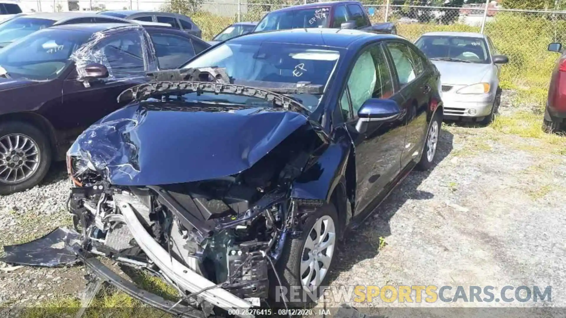 1 Photograph of a damaged car JTDEPRAE9LJ100418 TOYOTA COROLLA 2020