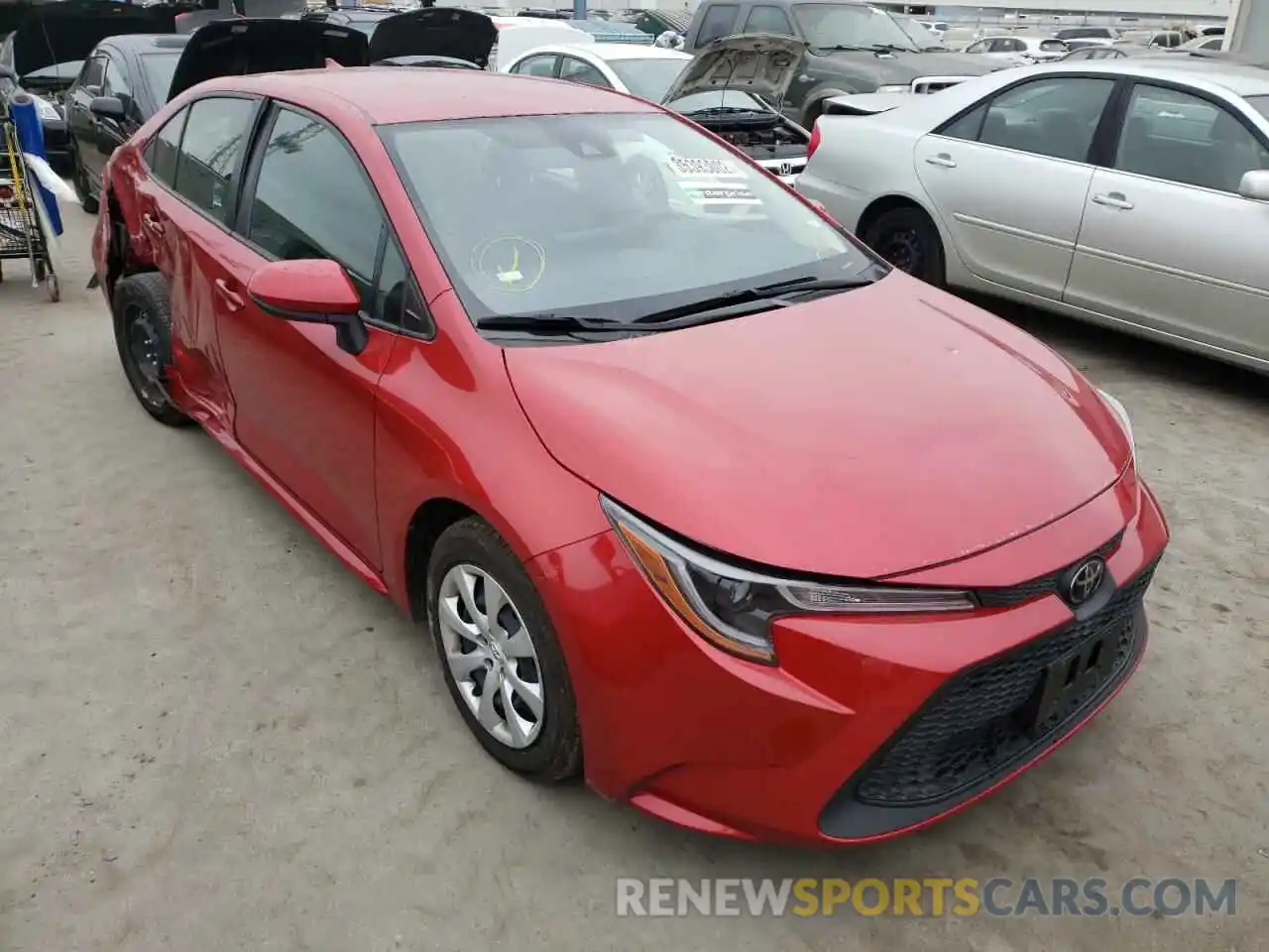 1 Photograph of a damaged car JTDEPRAE9LJ100449 TOYOTA COROLLA 2020