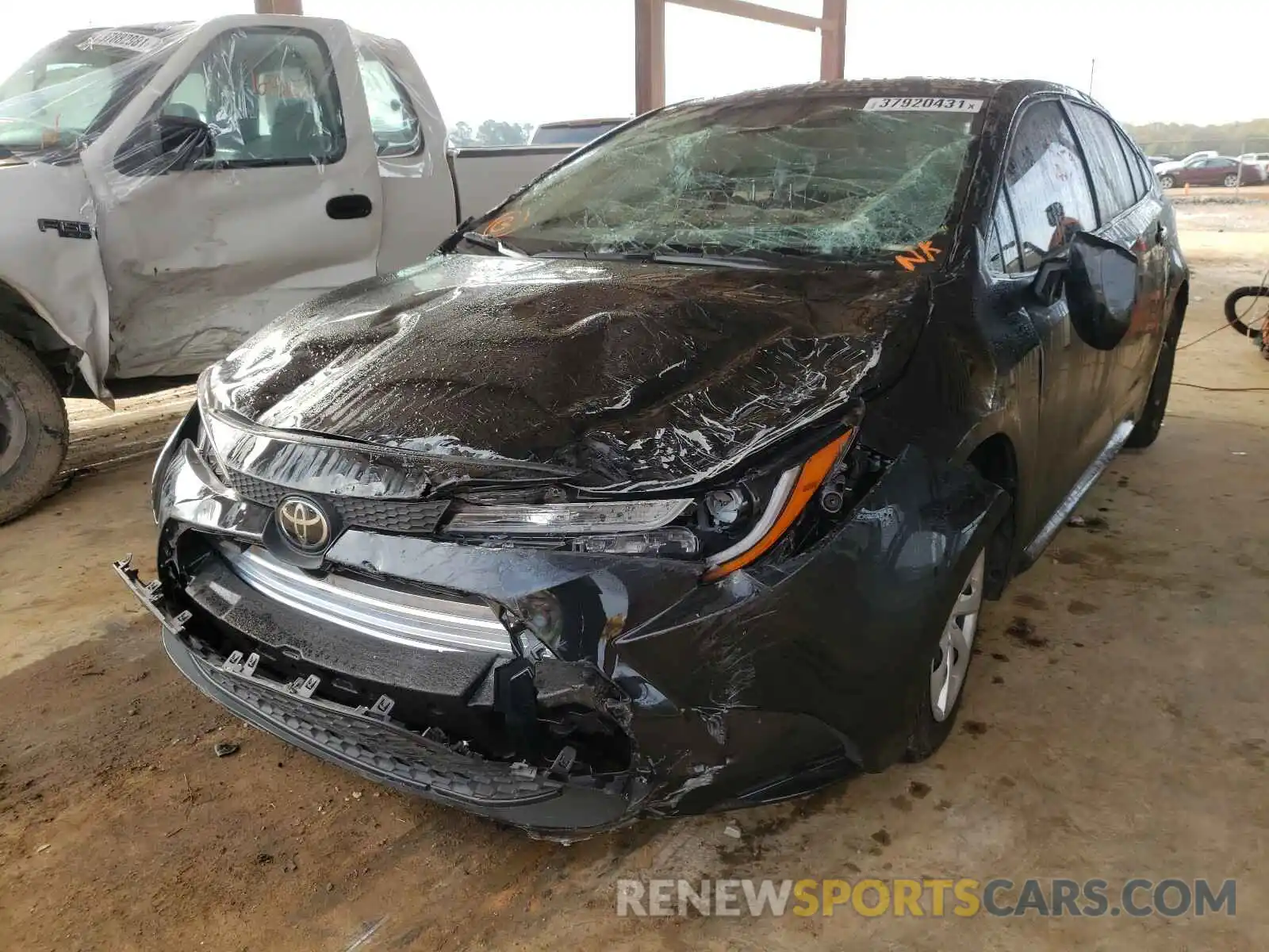 2 Photograph of a damaged car JTDEPRAE9LJ101519 TOYOTA COROLLA 2020