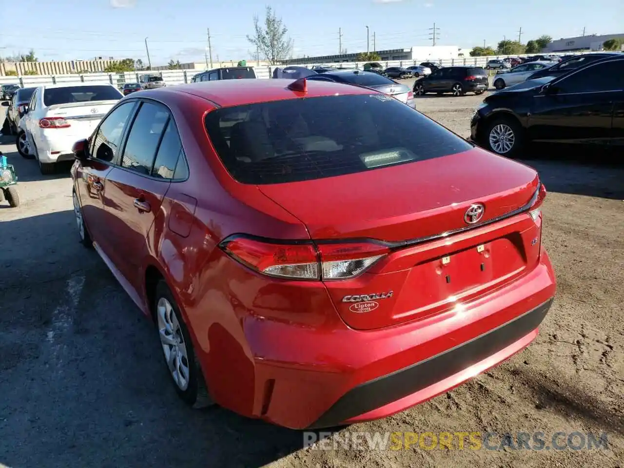 3 Photograph of a damaged car JTDEPRAE9LJ101570 TOYOTA COROLLA 2020