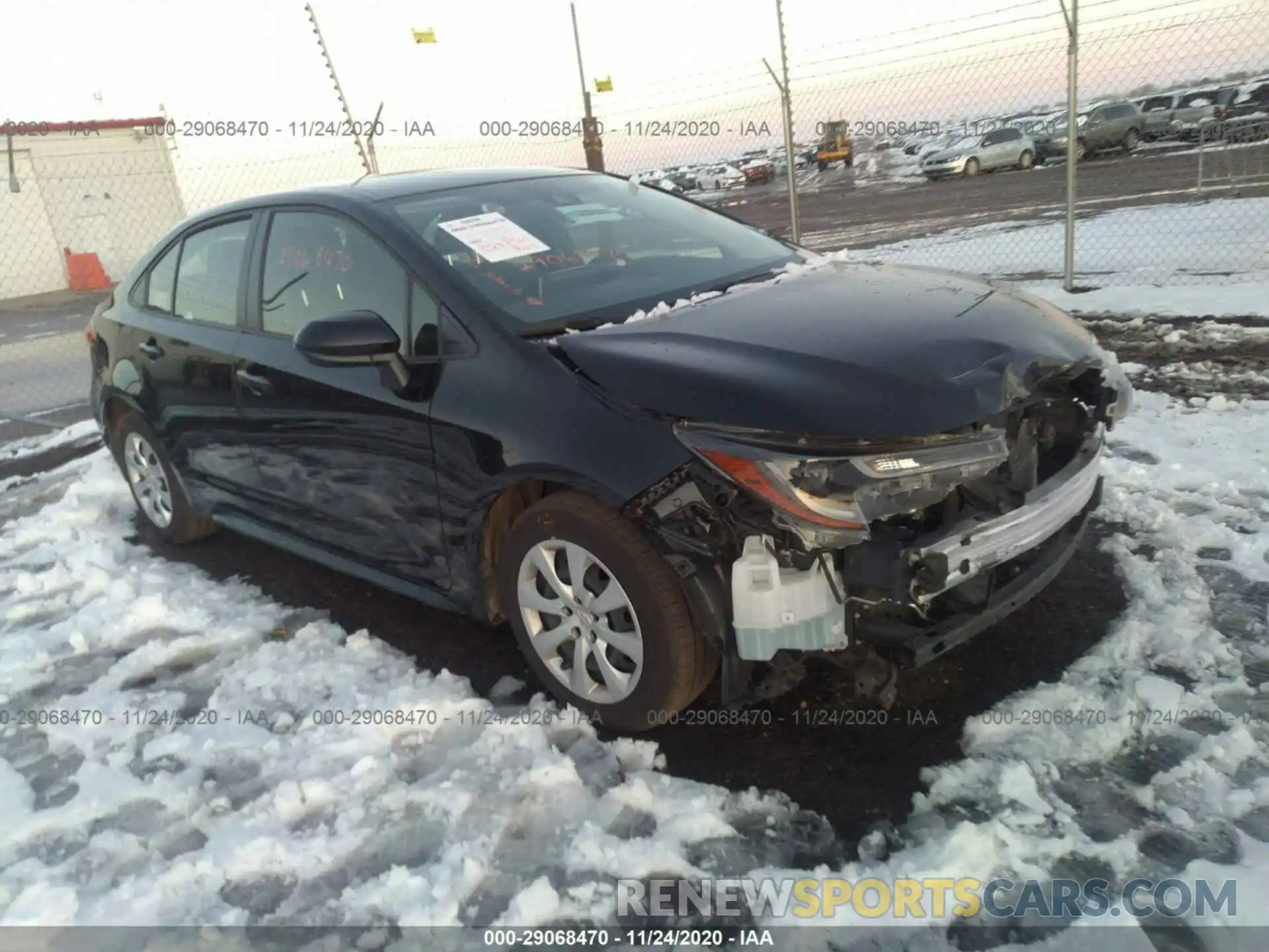 1 Photograph of a damaged car JTDEPRAE9LJ101780 TOYOTA COROLLA 2020