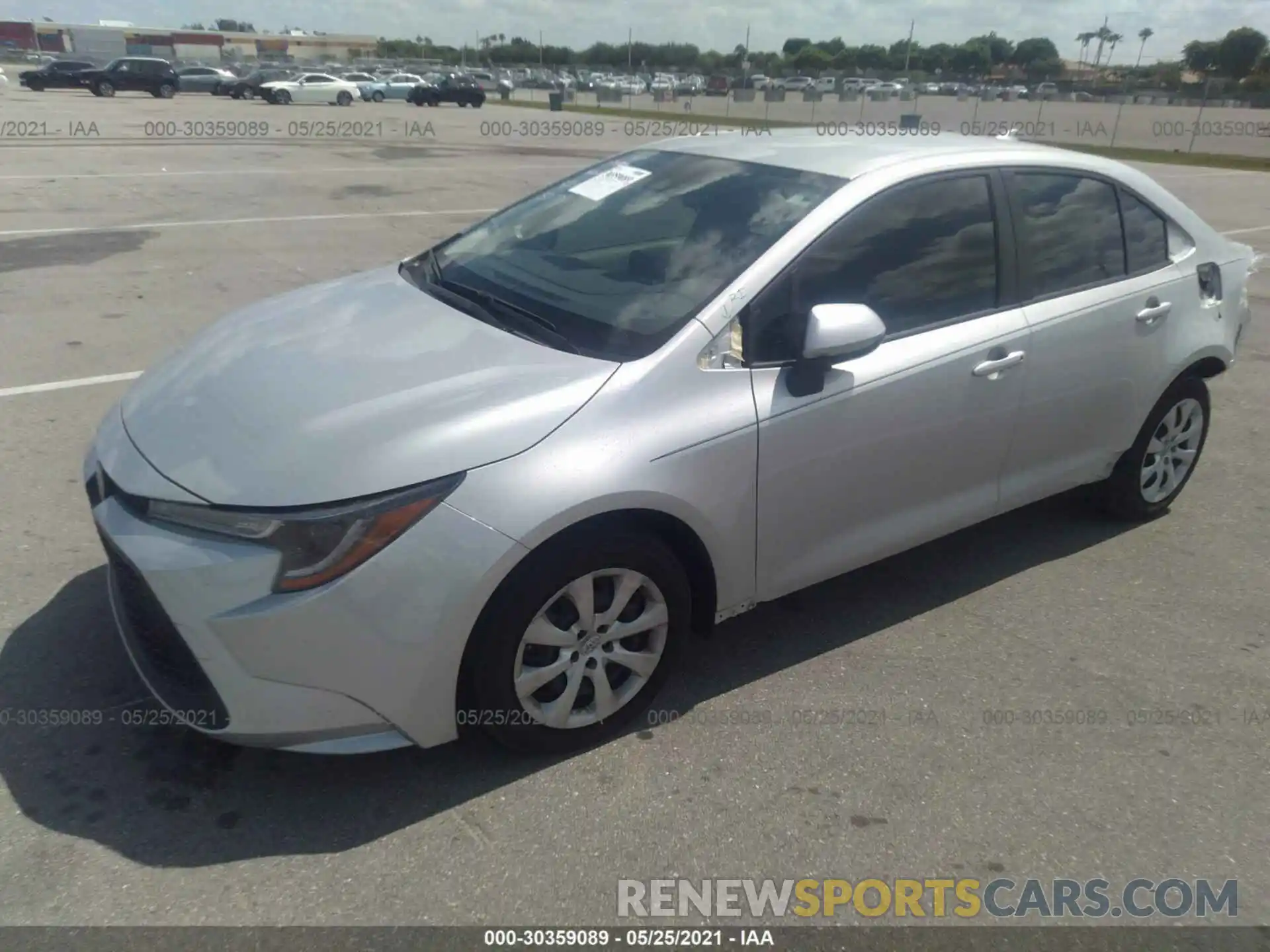 2 Photograph of a damaged car JTDEPRAE9LJ102105 TOYOTA COROLLA 2020