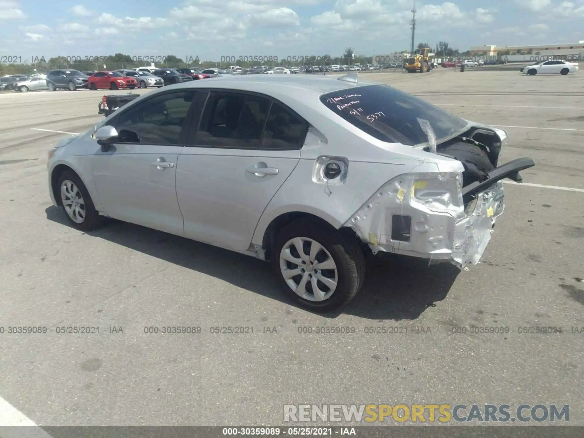 3 Photograph of a damaged car JTDEPRAE9LJ102105 TOYOTA COROLLA 2020