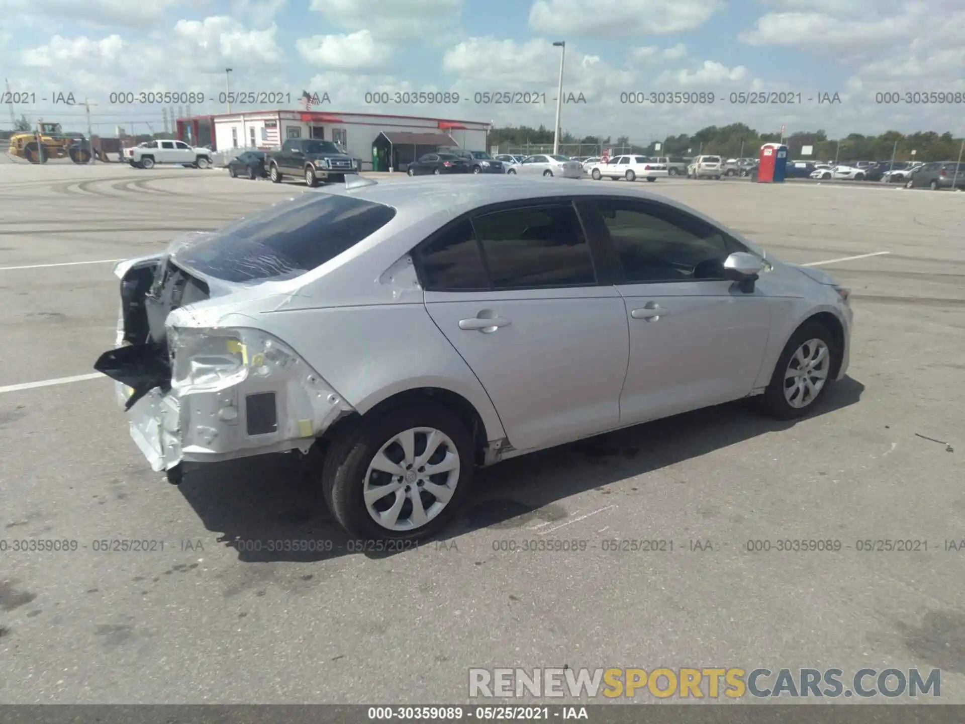 4 Photograph of a damaged car JTDEPRAE9LJ102105 TOYOTA COROLLA 2020