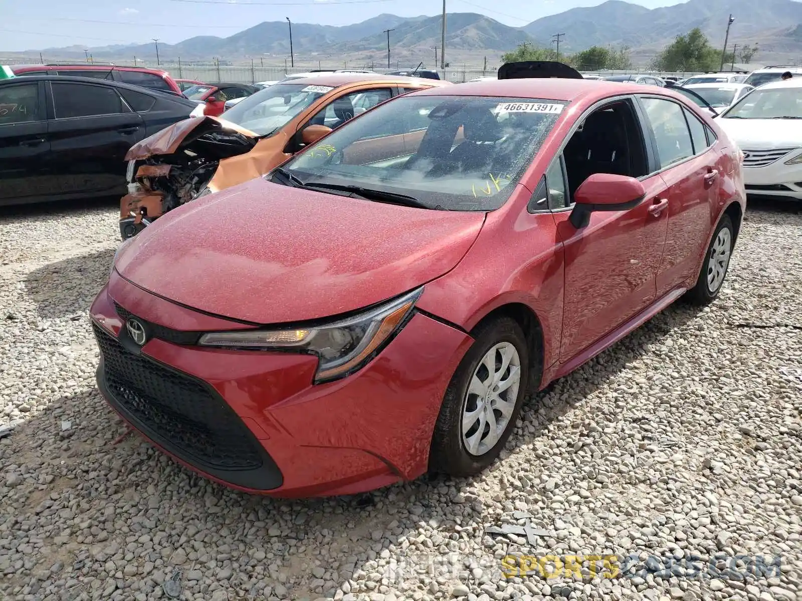 2 Photograph of a damaged car JTDEPRAE9LJ102122 TOYOTA COROLLA 2020