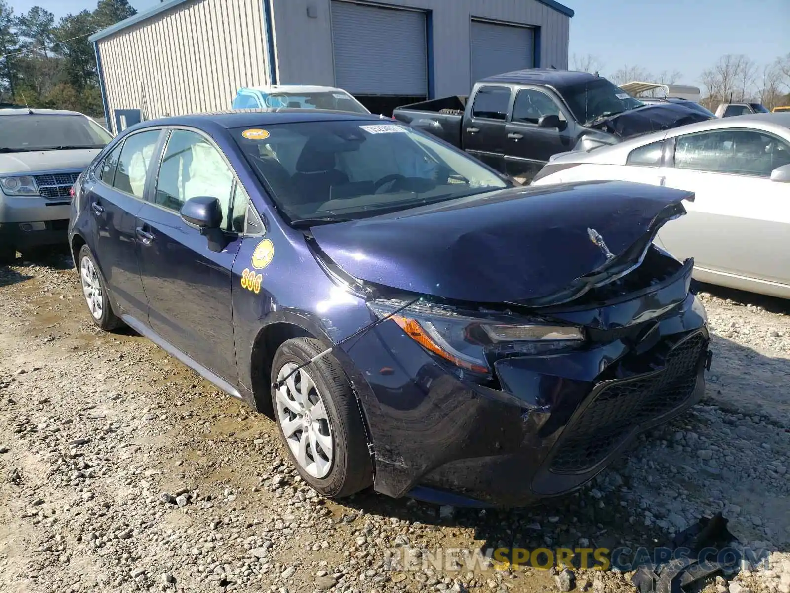 1 Photograph of a damaged car JTDEPRAE9LJ102153 TOYOTA COROLLA 2020