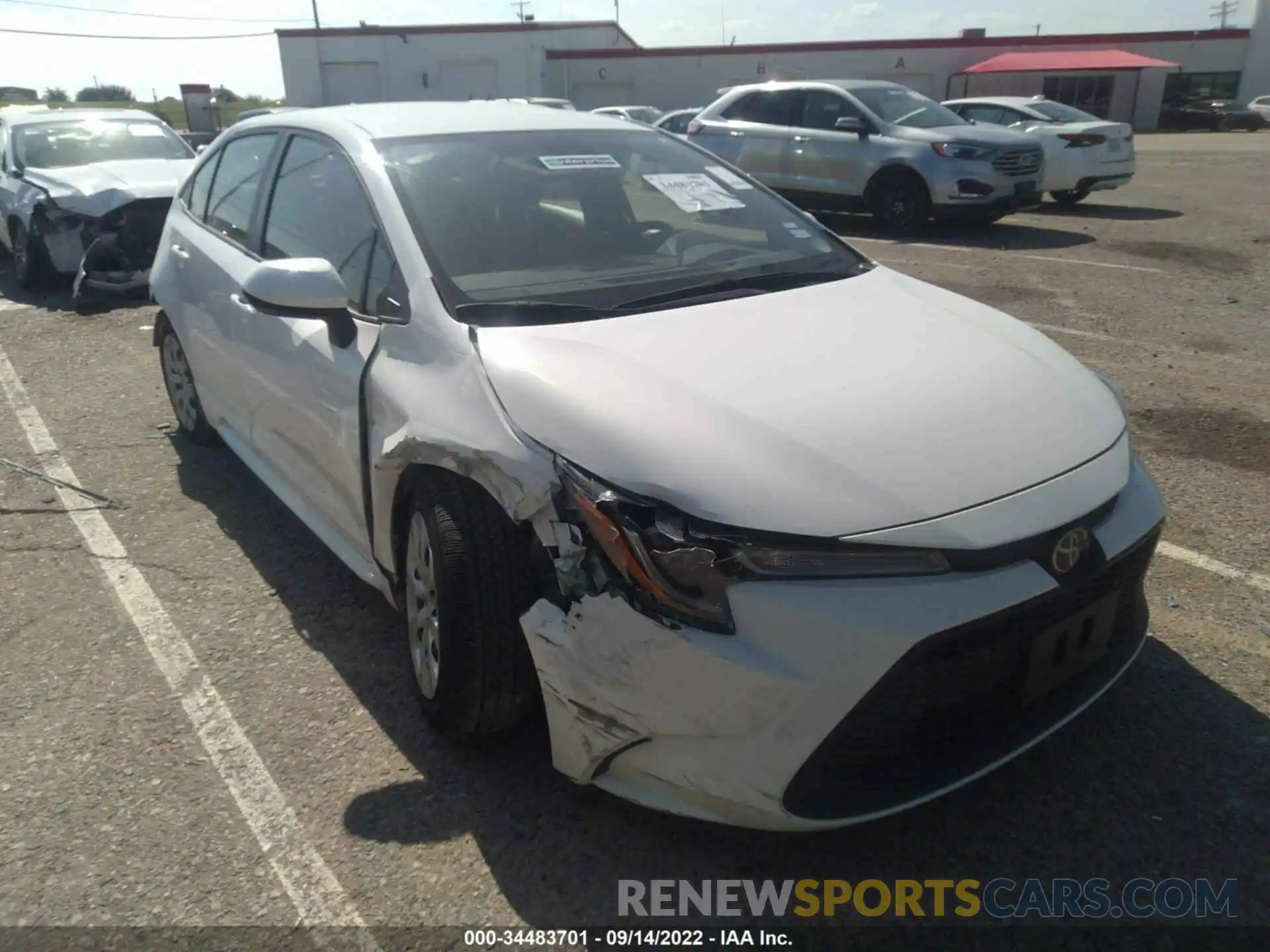 1 Photograph of a damaged car JTDEPRAE9LJ103125 TOYOTA COROLLA 2020