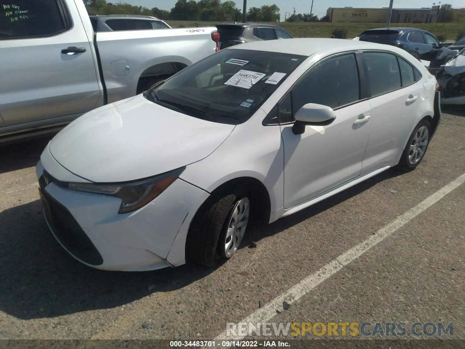 2 Photograph of a damaged car JTDEPRAE9LJ103125 TOYOTA COROLLA 2020