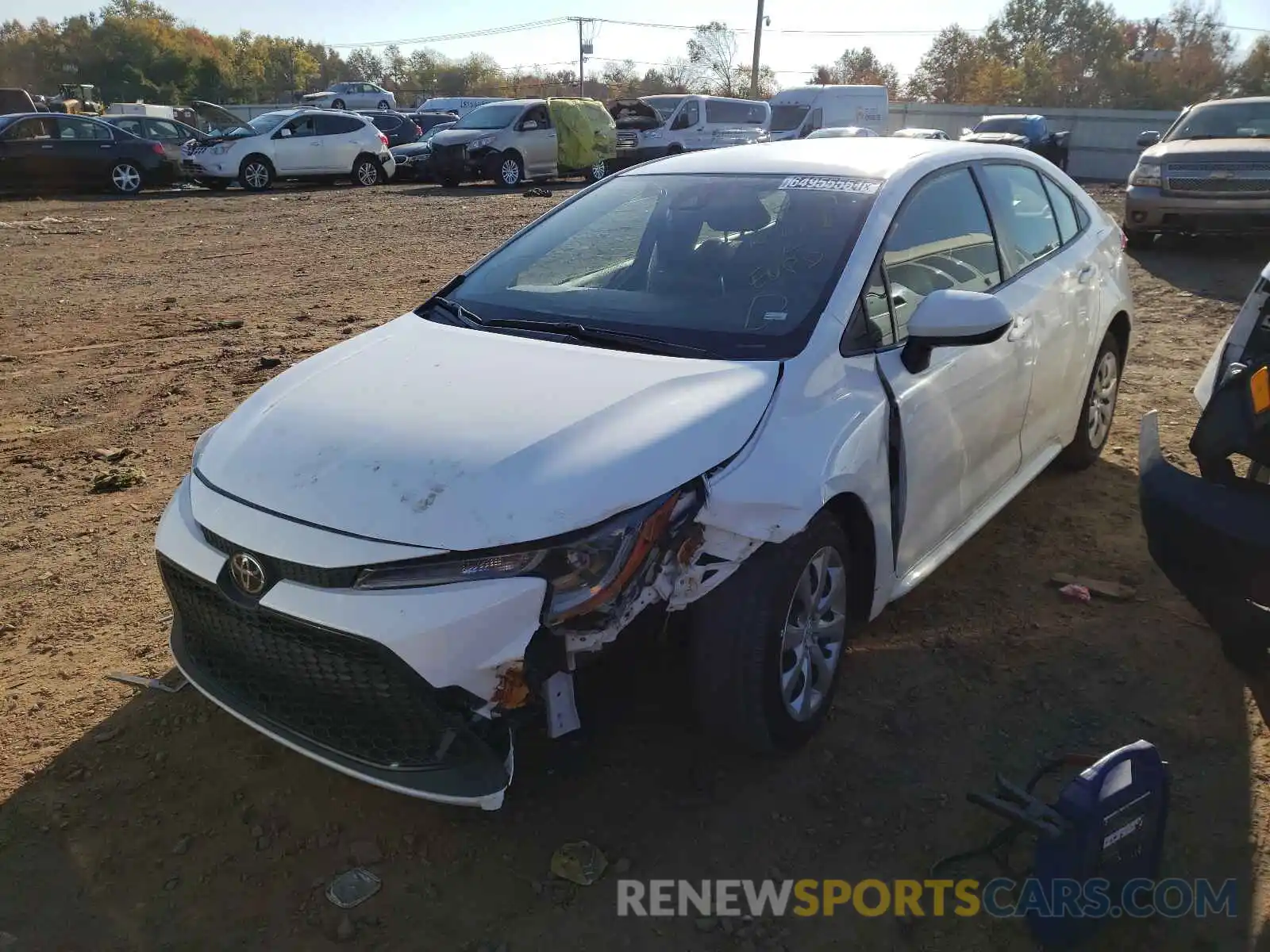 2 Photograph of a damaged car JTDEPRAE9LJ103691 TOYOTA COROLLA 2020