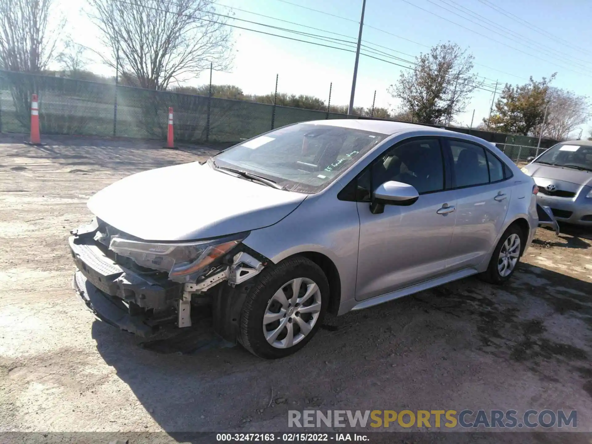 2 Photograph of a damaged car JTDEPRAE9LJ103853 TOYOTA COROLLA 2020