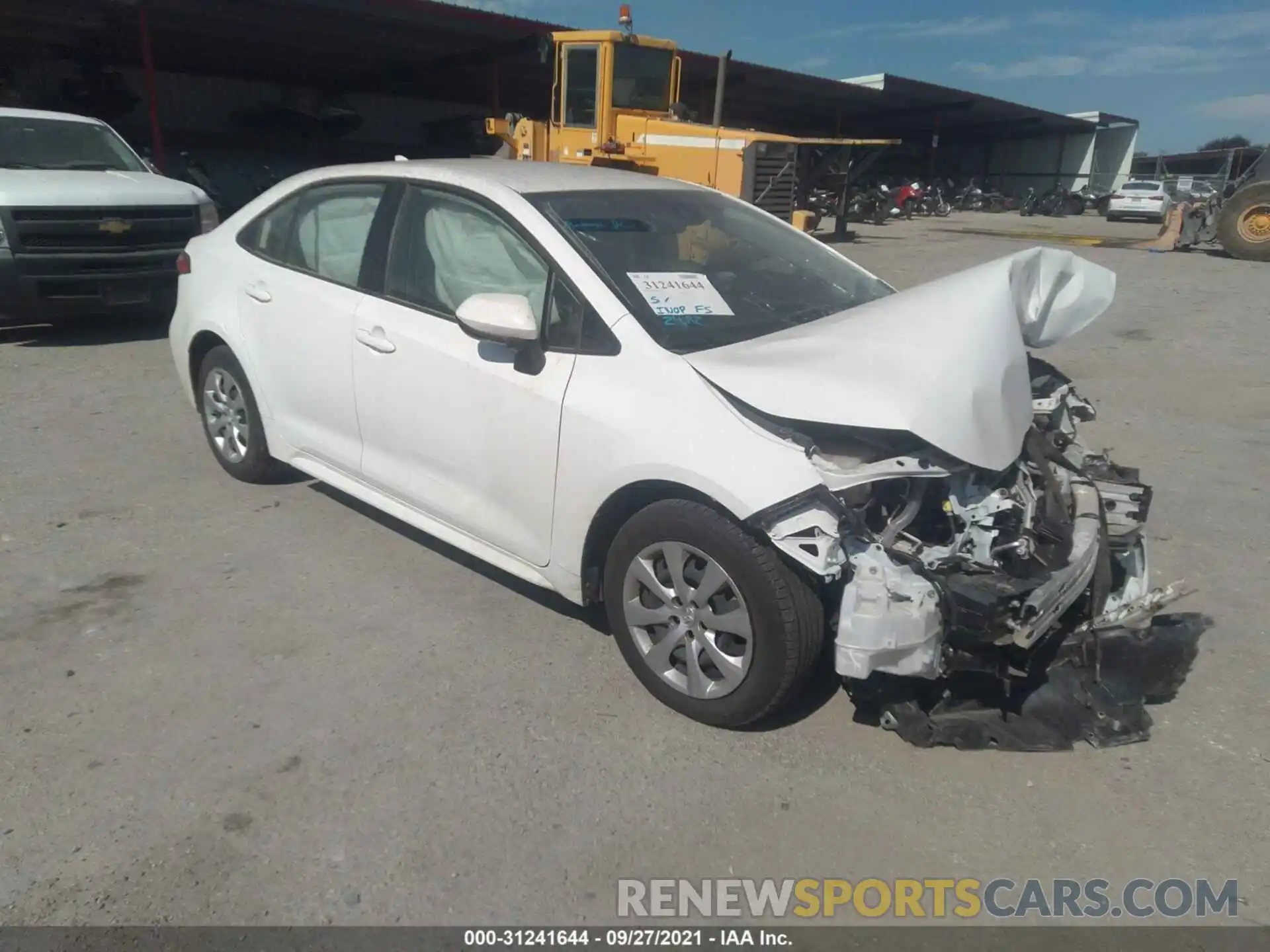 1 Photograph of a damaged car JTDEPRAE9LJ104002 TOYOTA COROLLA 2020