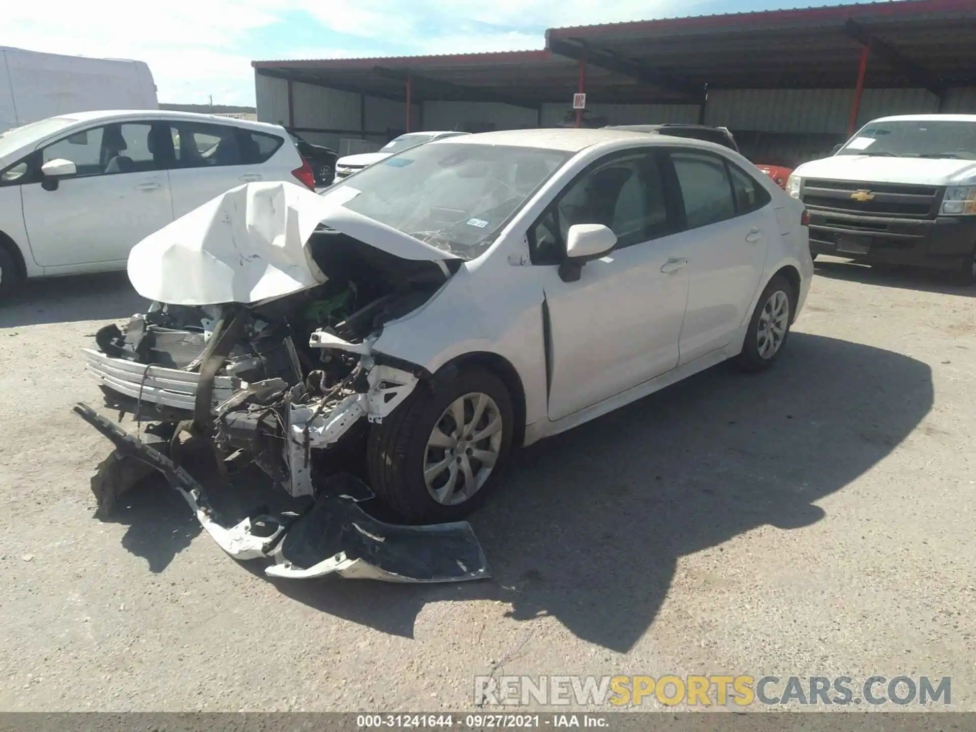 2 Photograph of a damaged car JTDEPRAE9LJ104002 TOYOTA COROLLA 2020