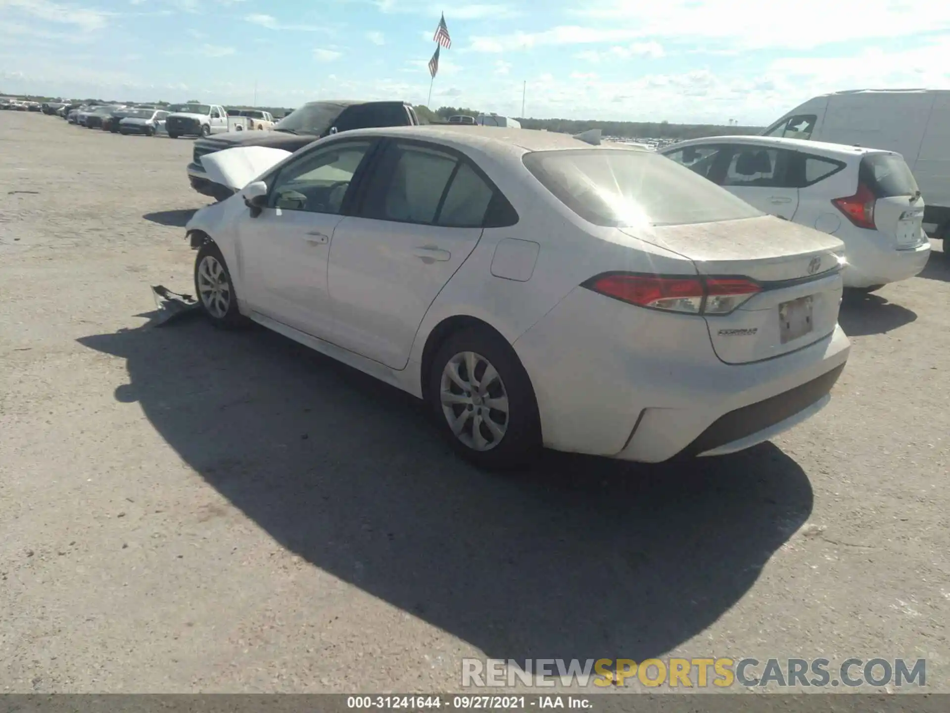 3 Photograph of a damaged car JTDEPRAE9LJ104002 TOYOTA COROLLA 2020