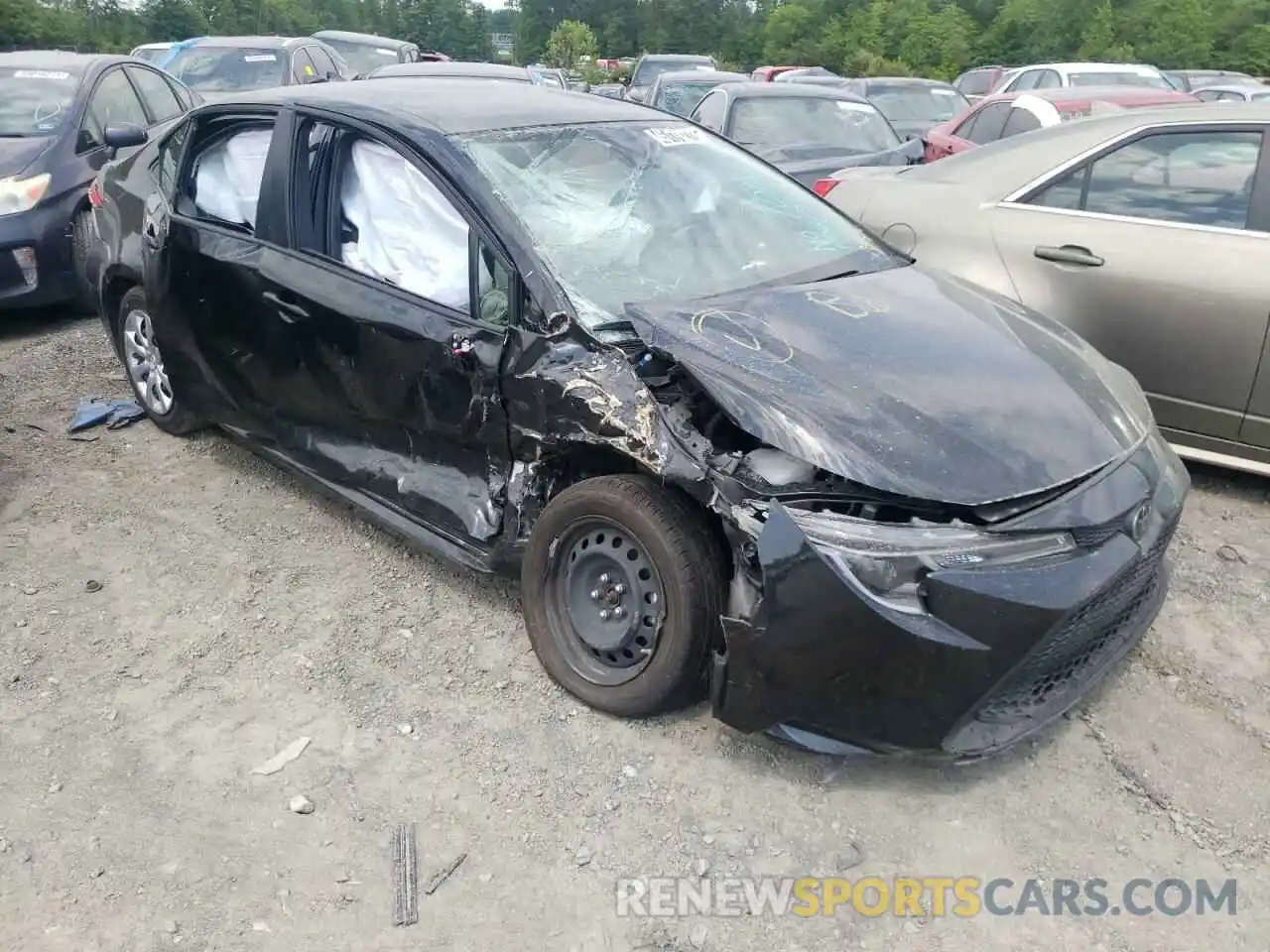 1 Photograph of a damaged car JTDEPRAE9LJ104081 TOYOTA COROLLA 2020