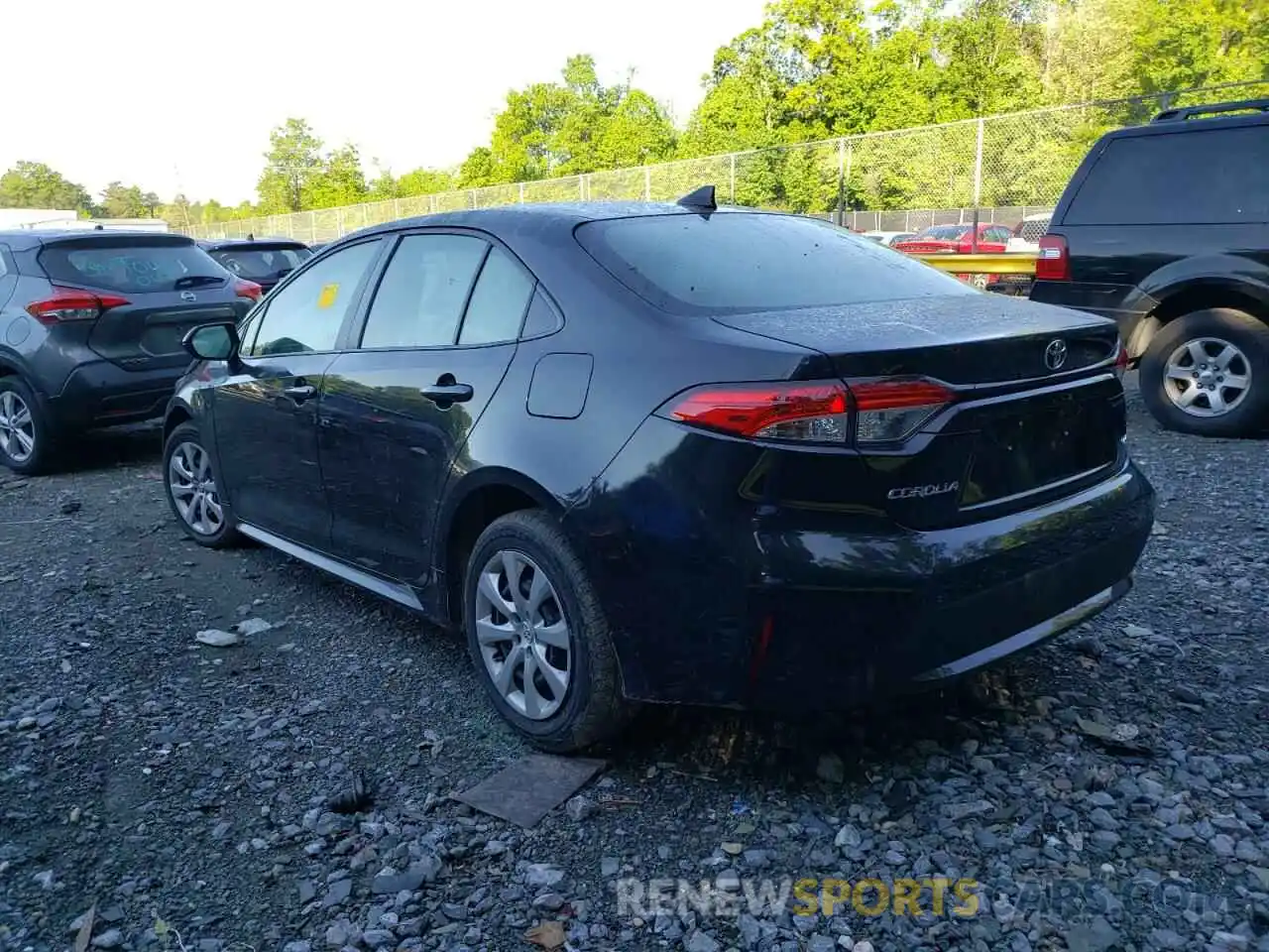 3 Photograph of a damaged car JTDEPRAE9LJ104081 TOYOTA COROLLA 2020