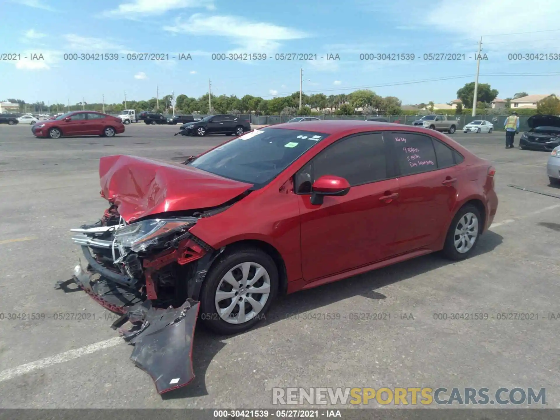 2 Photograph of a damaged car JTDEPRAE9LJ104209 TOYOTA COROLLA 2020