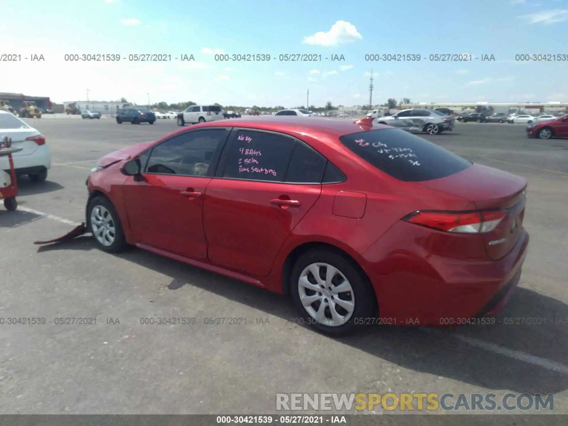 3 Photograph of a damaged car JTDEPRAE9LJ104209 TOYOTA COROLLA 2020