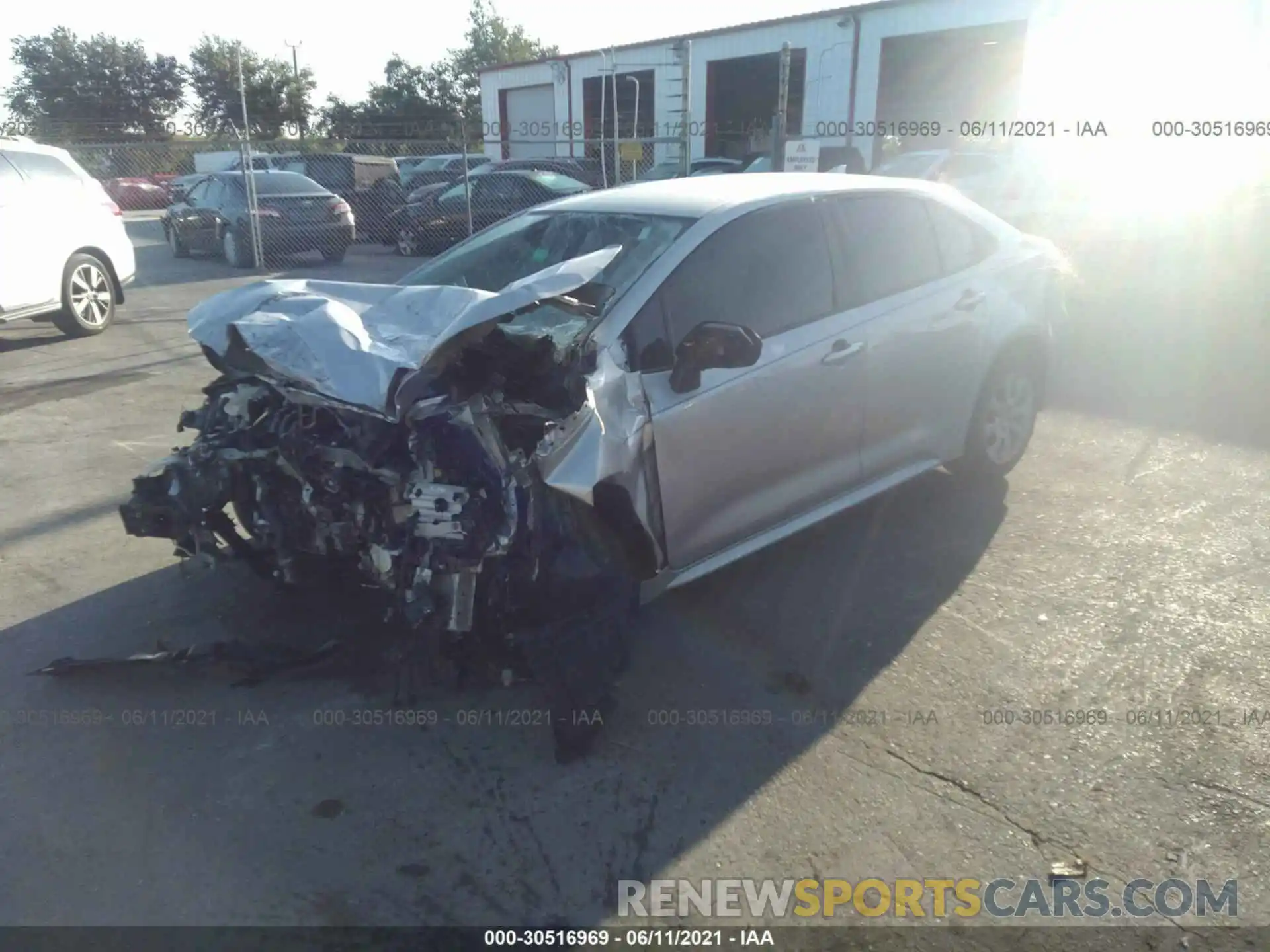 2 Photograph of a damaged car JTDEPRAE9LJ104498 TOYOTA COROLLA 2020