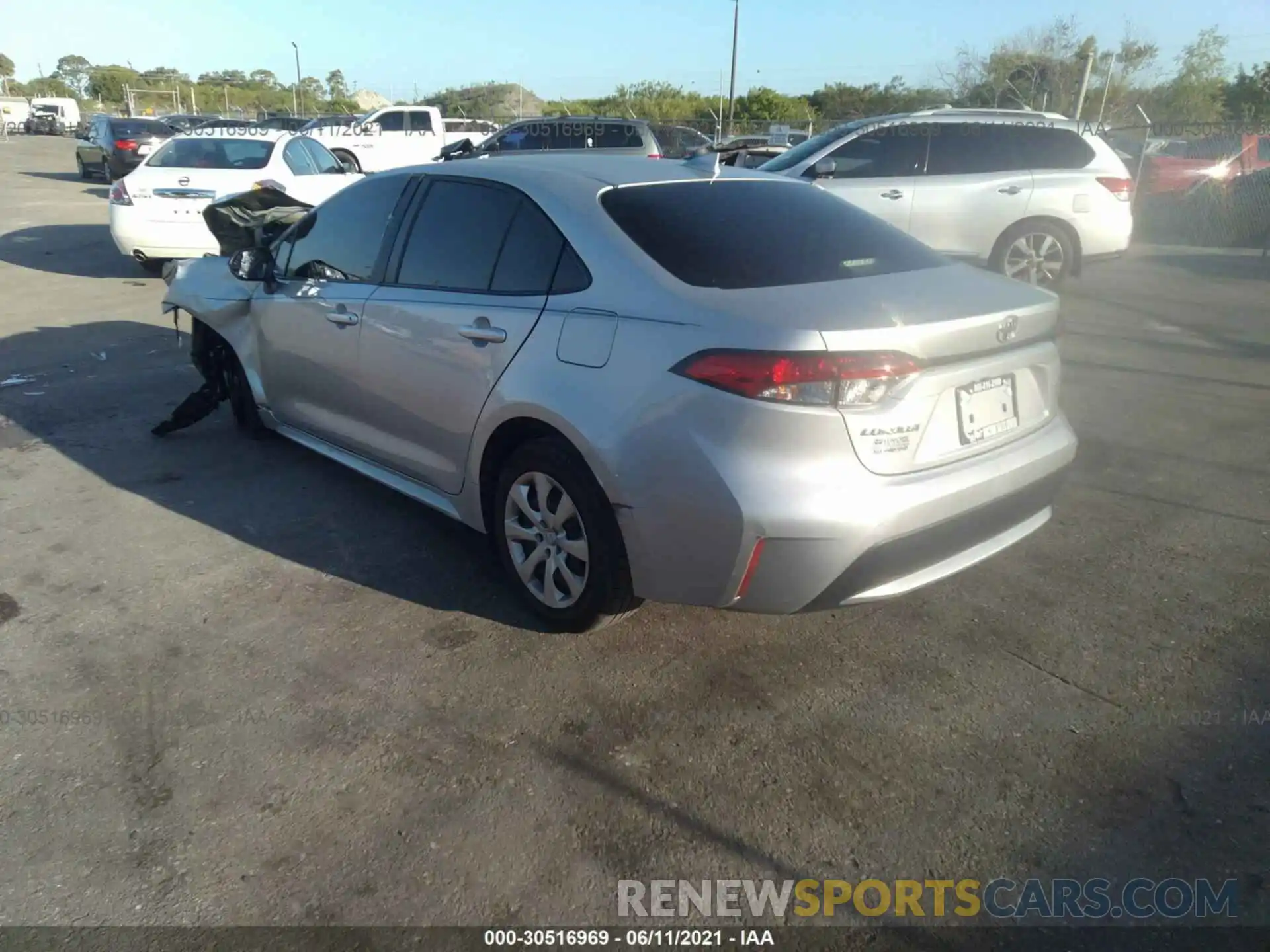 3 Photograph of a damaged car JTDEPRAE9LJ104498 TOYOTA COROLLA 2020