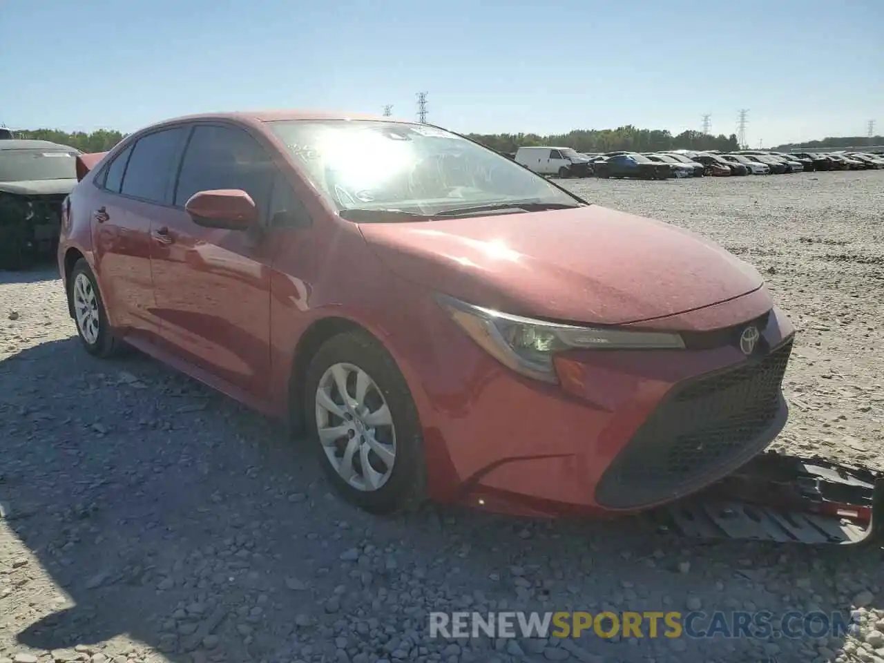 1 Photograph of a damaged car JTDEPRAE9LJ104971 TOYOTA COROLLA 2020