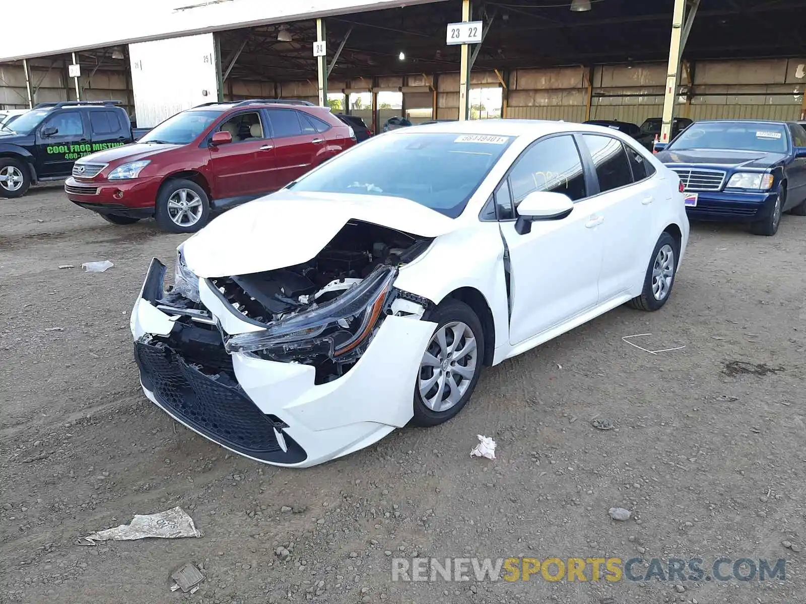 2 Photograph of a damaged car JTDEPRAE9LJ105652 TOYOTA COROLLA 2020