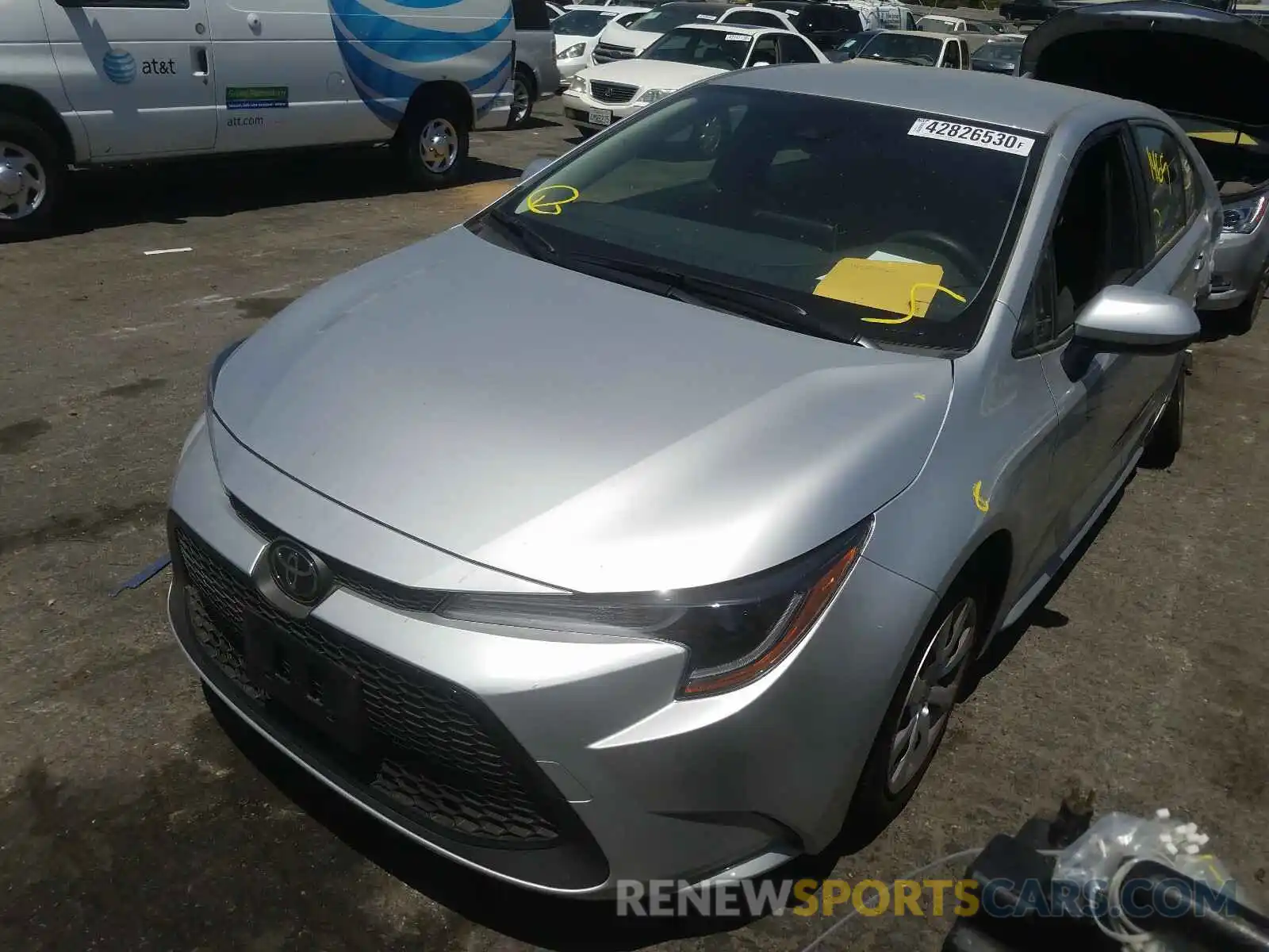 2 Photograph of a damaged car JTDEPRAE9LJ106381 TOYOTA COROLLA 2020