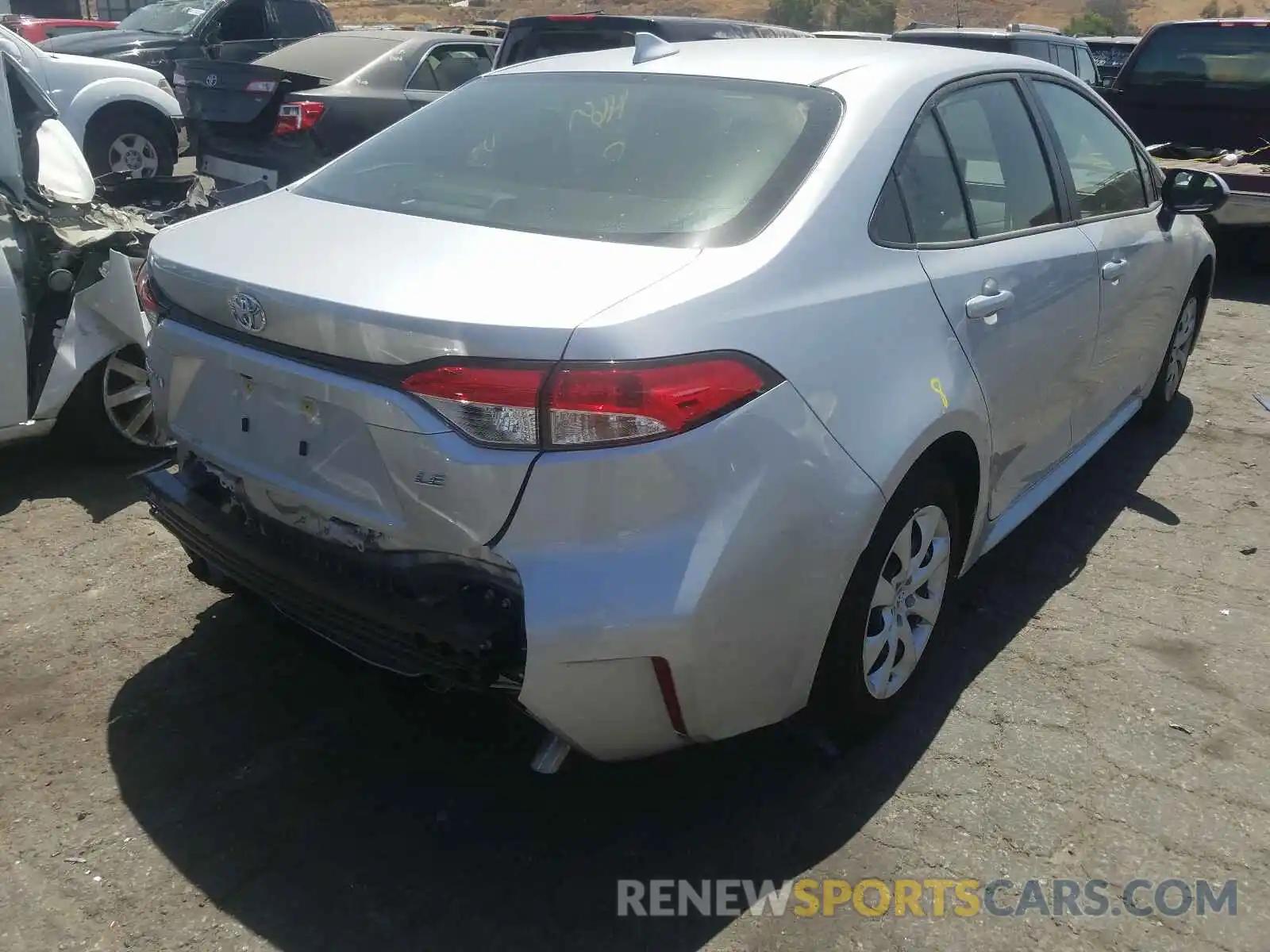 4 Photograph of a damaged car JTDEPRAE9LJ106381 TOYOTA COROLLA 2020