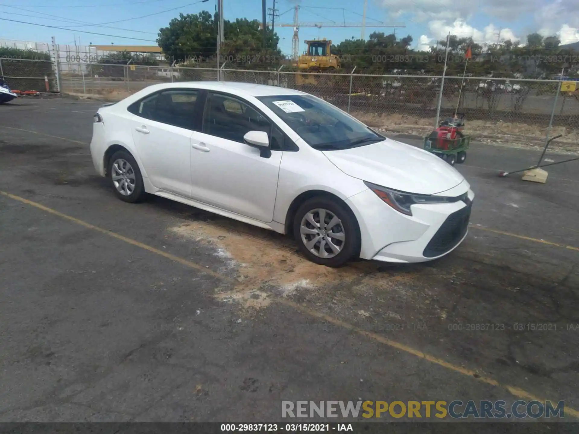 1 Photograph of a damaged car JTDEPRAE9LJ106445 TOYOTA COROLLA 2020