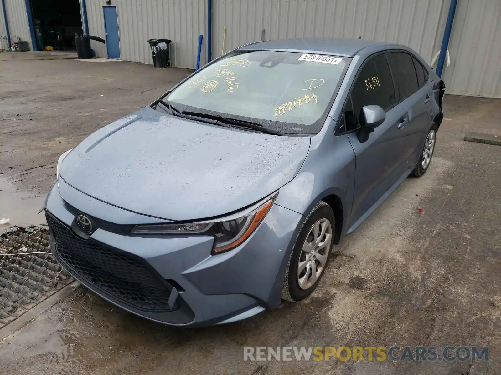 2 Photograph of a damaged car JTDEPRAE9LJ107644 TOYOTA COROLLA 2020